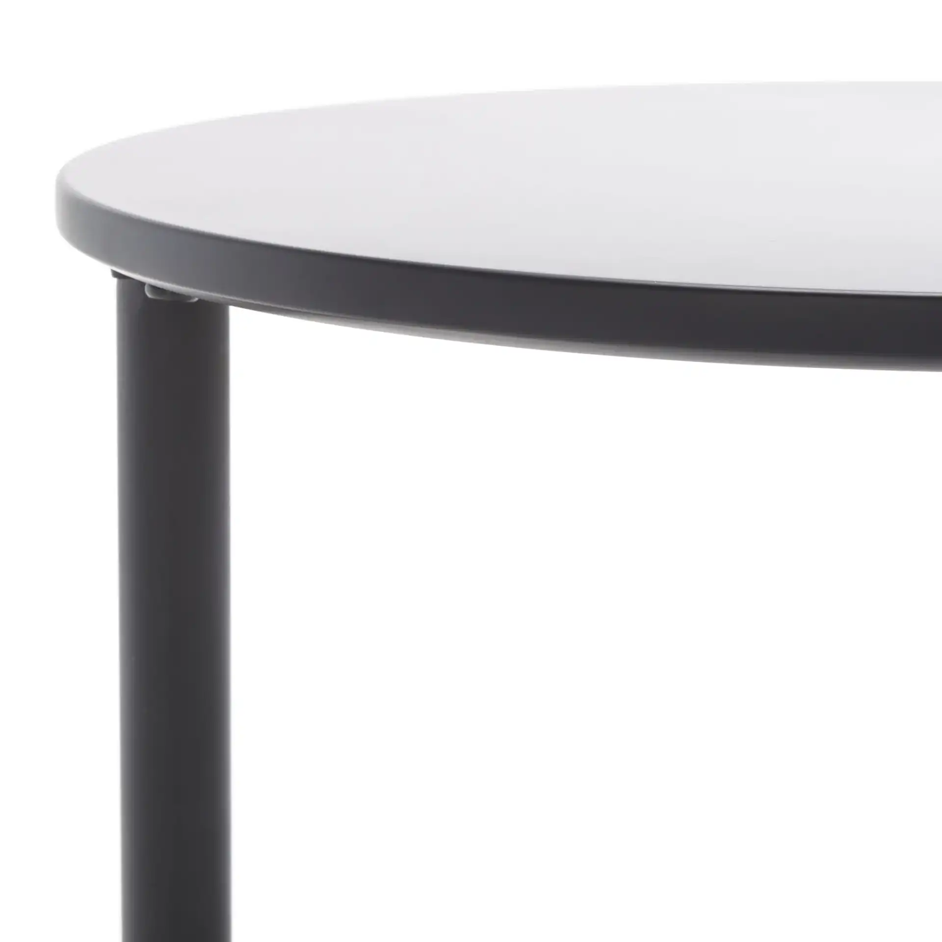 Gio Accent Table in Black in a styled room
