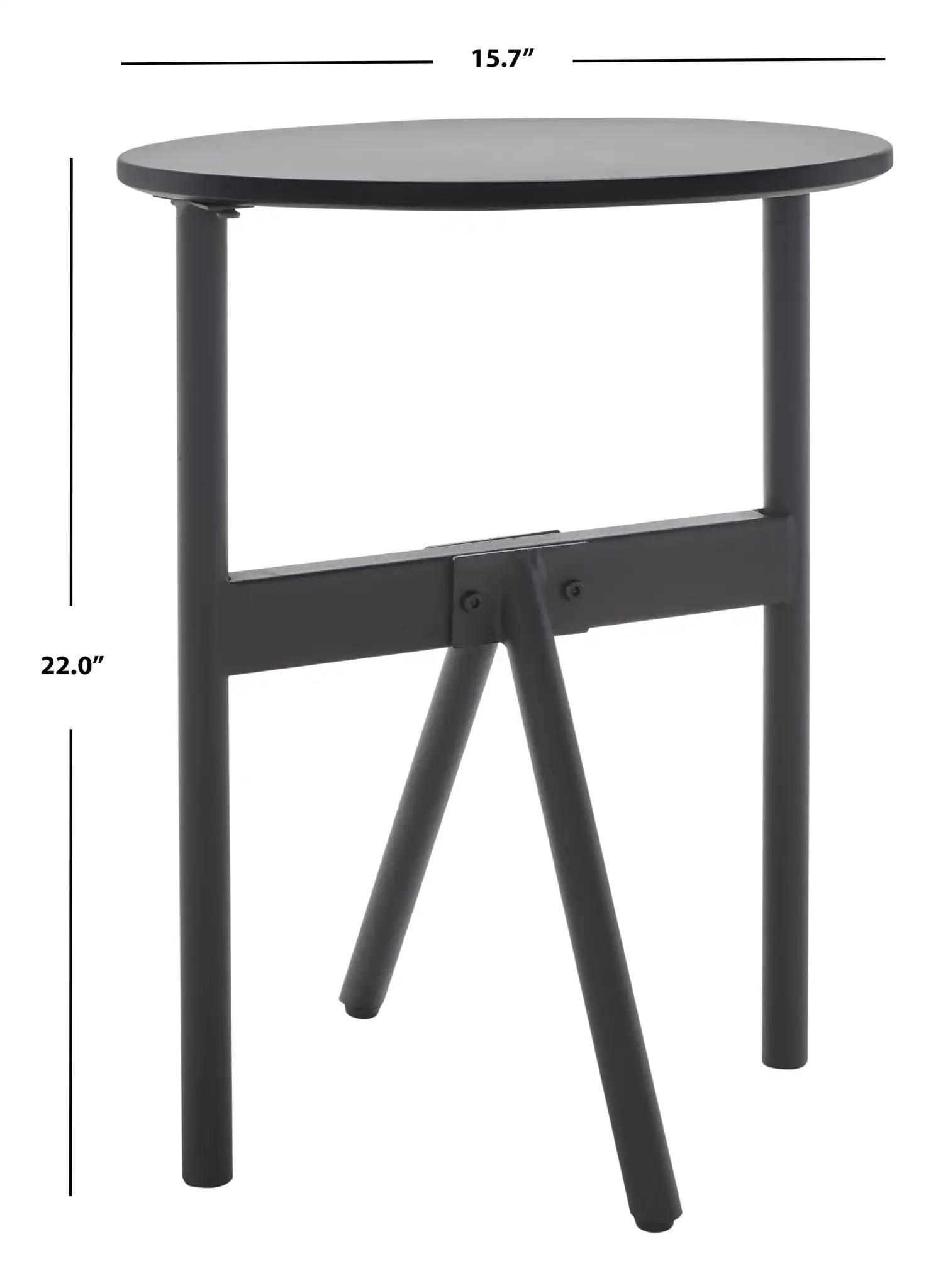 Gio Accent Table in Black, detail view