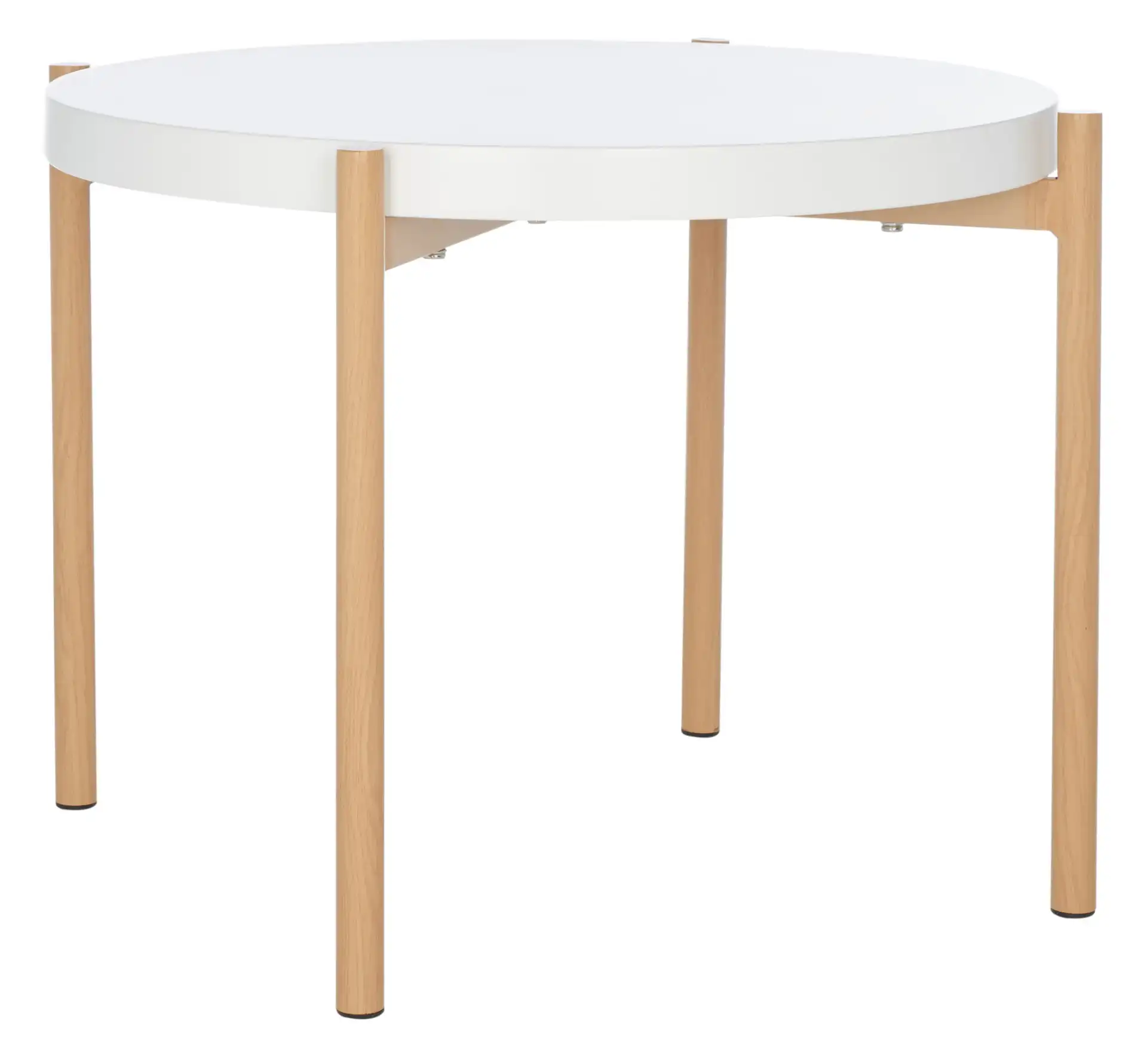 Solara Accent Table in White / Gold, detail view