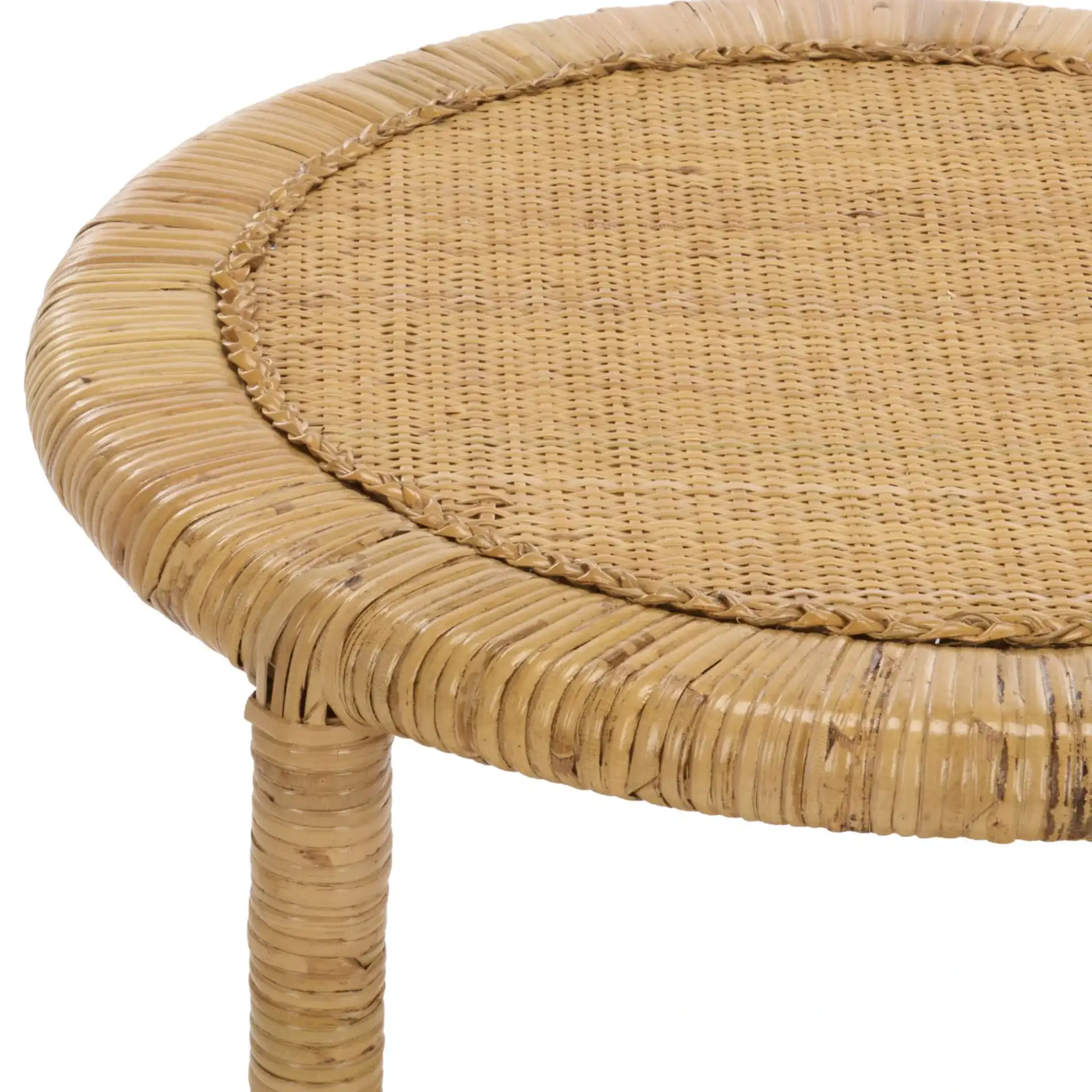 Akane Accent Table With Shelf in Natural in a styled room