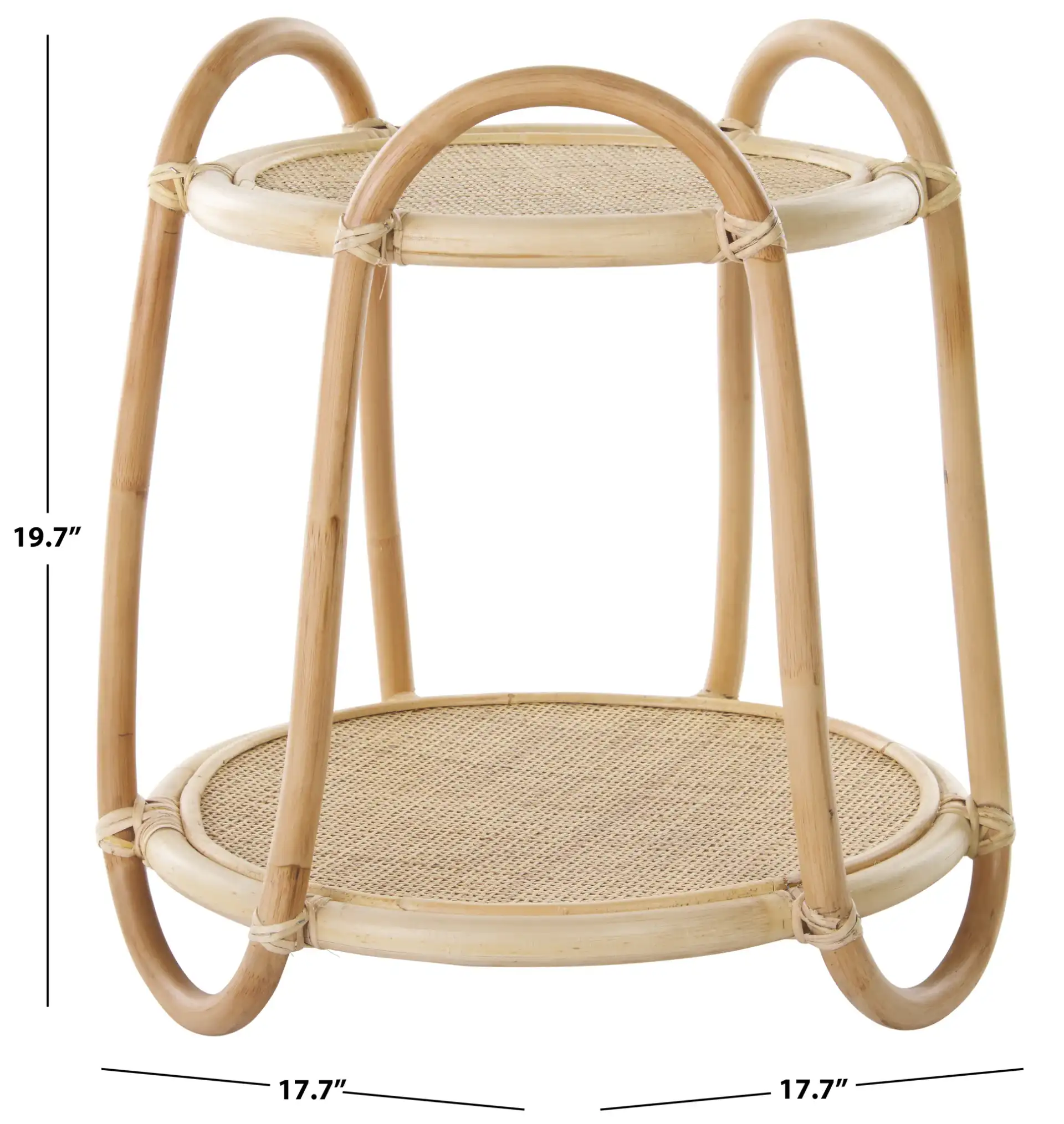 Althea Accent Table in Natural, detail view