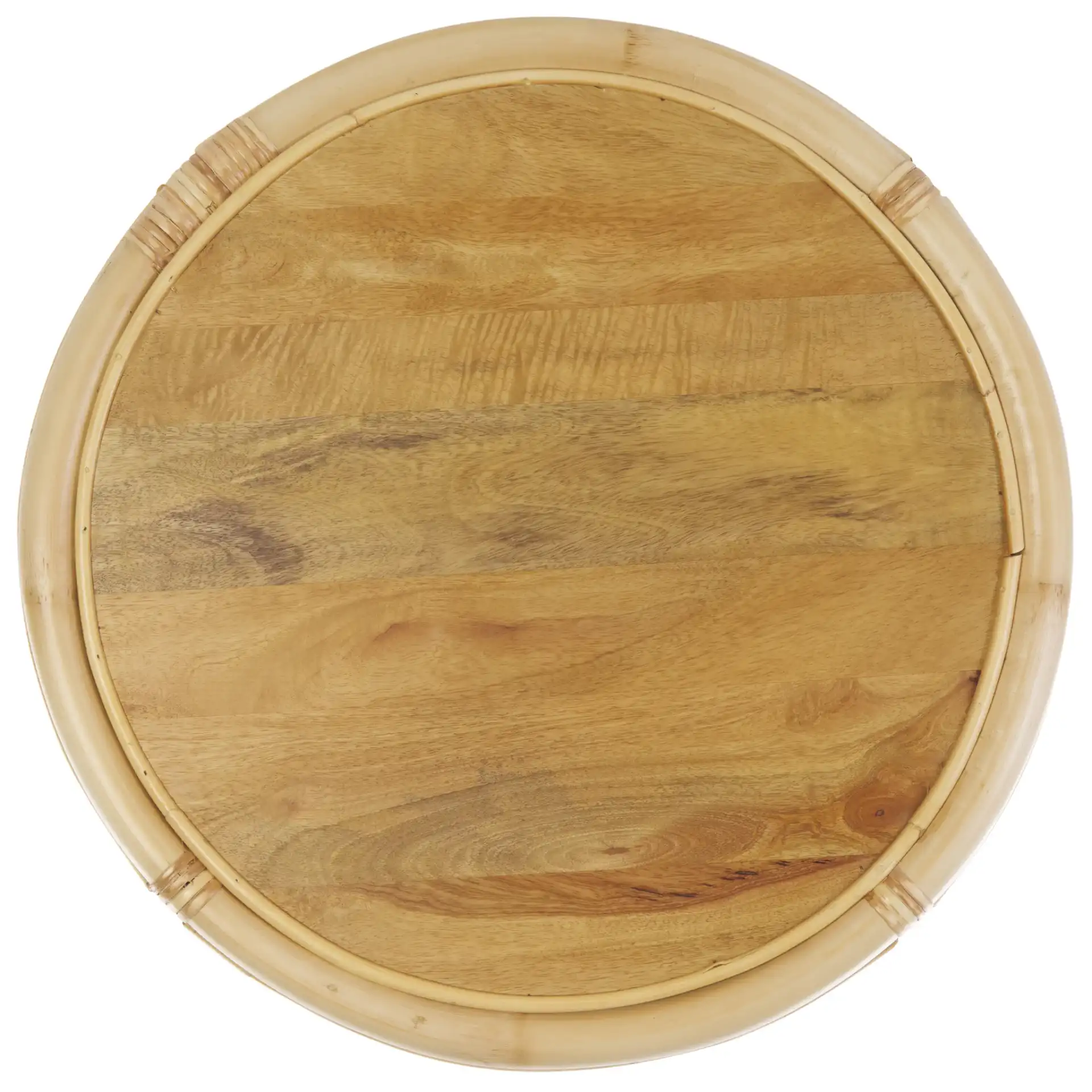 Arvid Round Accent Table in Natural, detail view