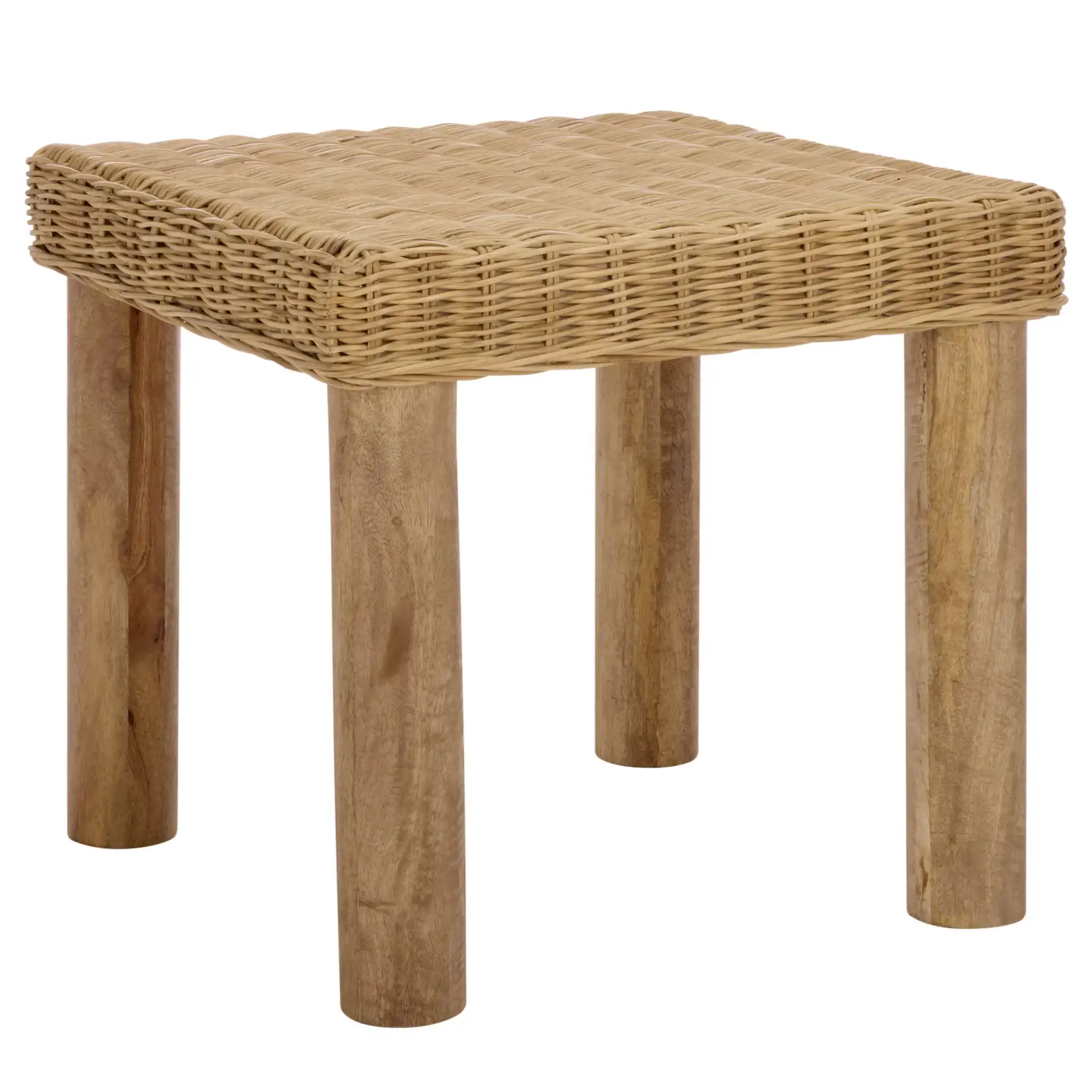 Shazza Weaved Accent Table in Natural, detail view
