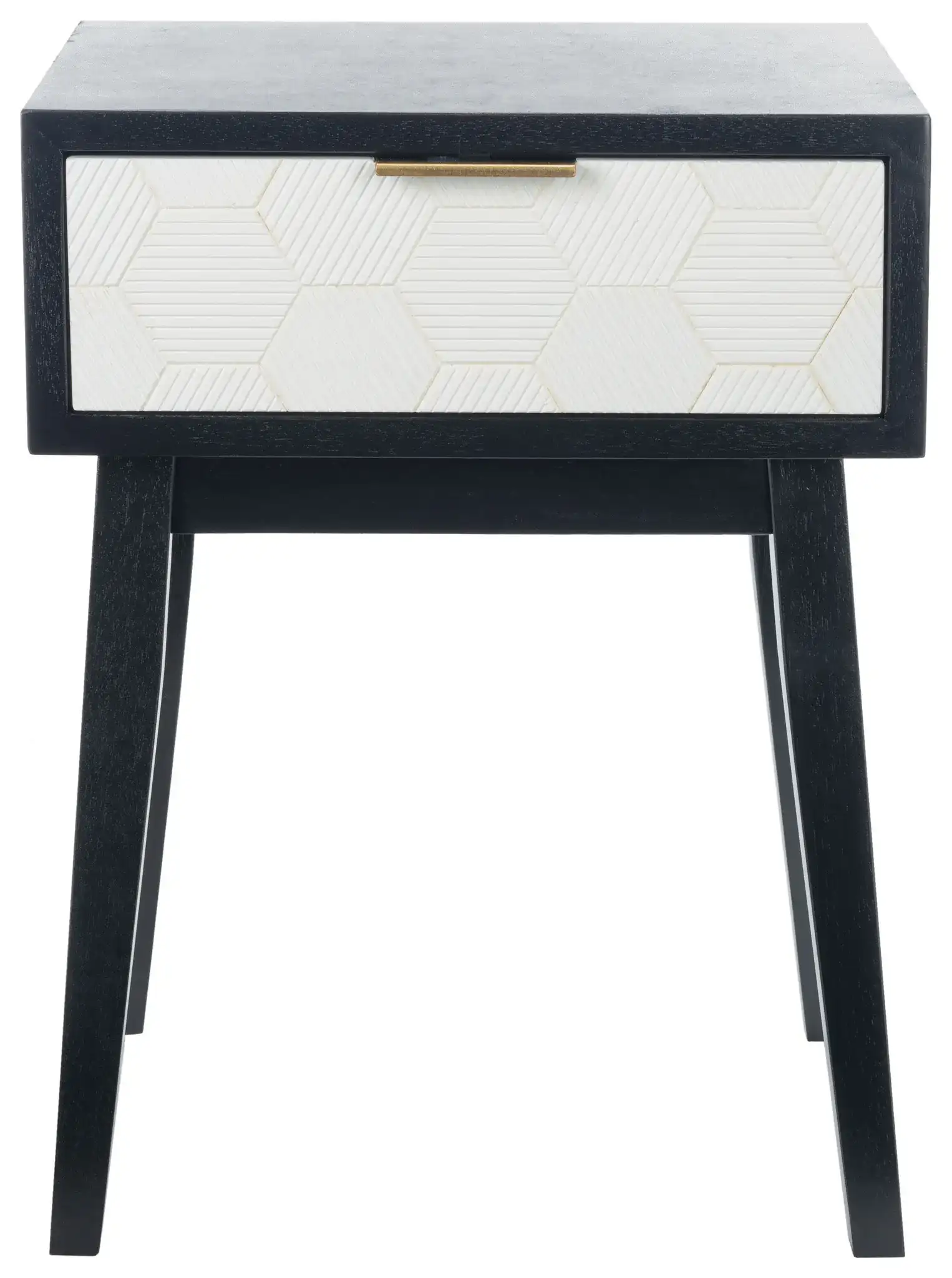 Keya One-Drawer Accent Table in Black / White
