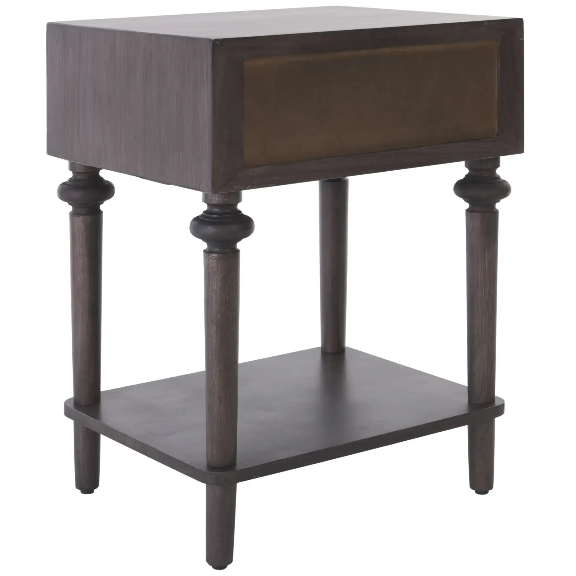 Ambrashi End Table in Dark Gray, detail view