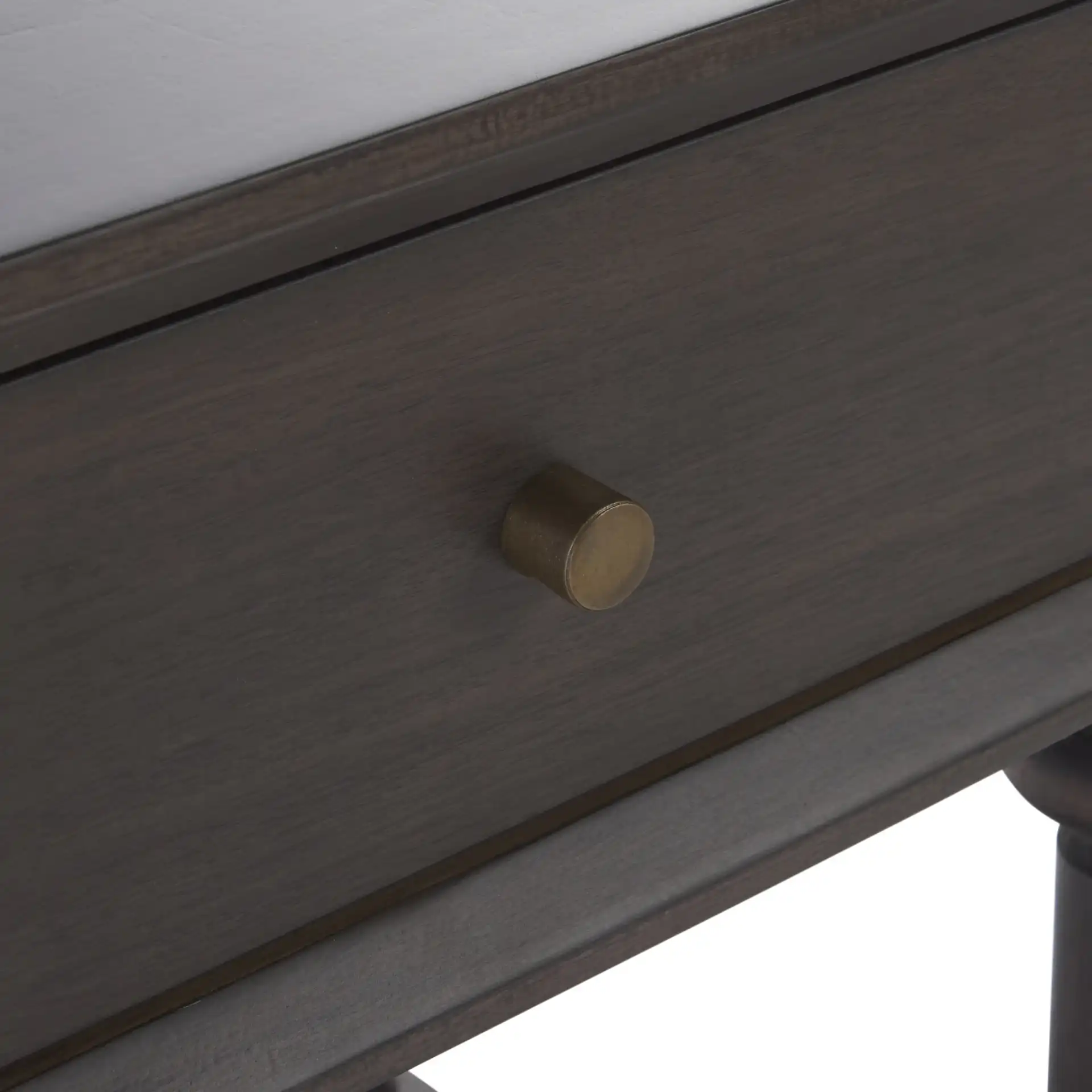Ambrashi End Table in Dark Gray in a styled room