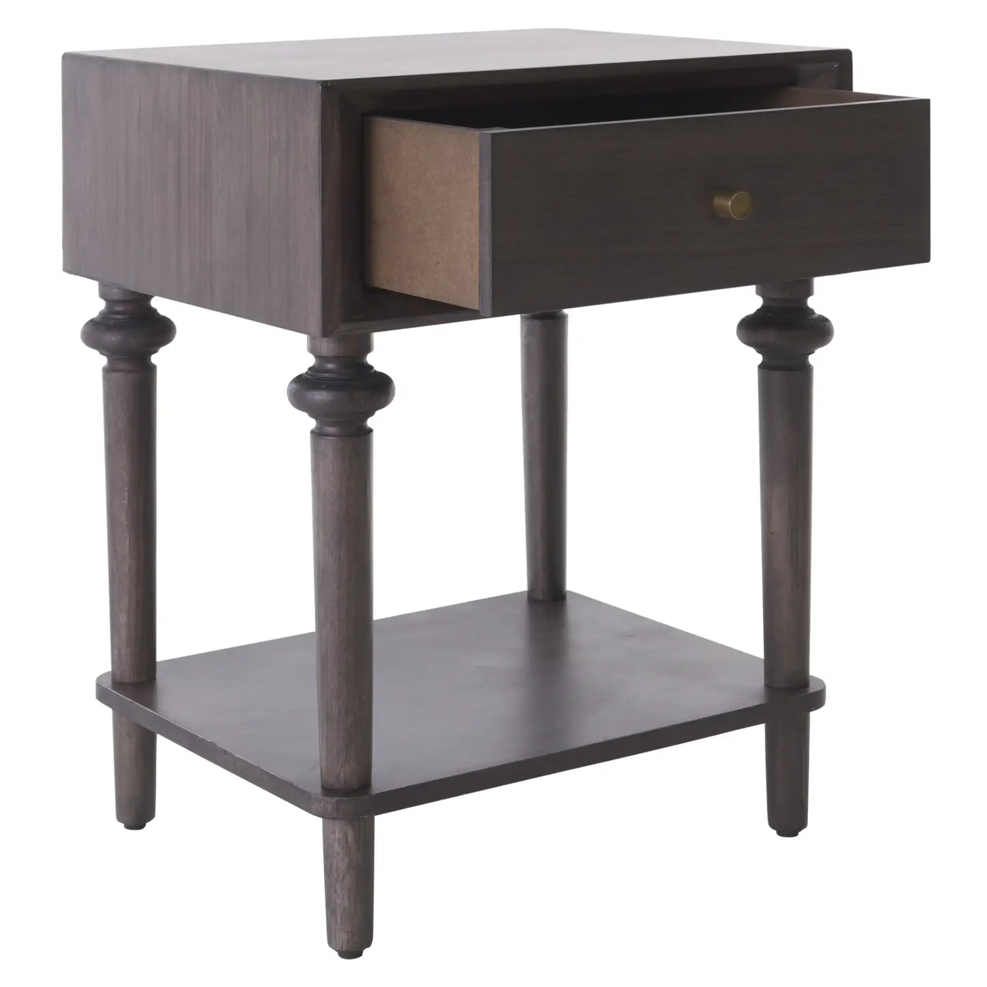 Ambrashi End Table in Dark Gray, detail view