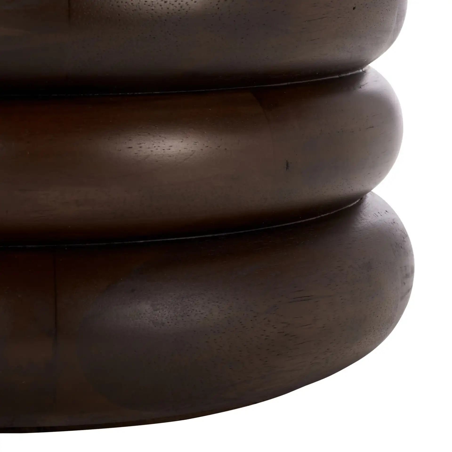 Anatoly Round Accent Table in Brown, detail view