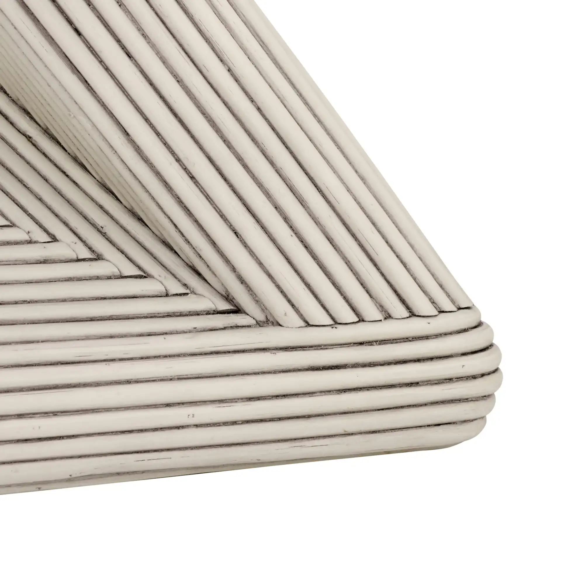 Matvey Accent Table in White Washed, detail view
