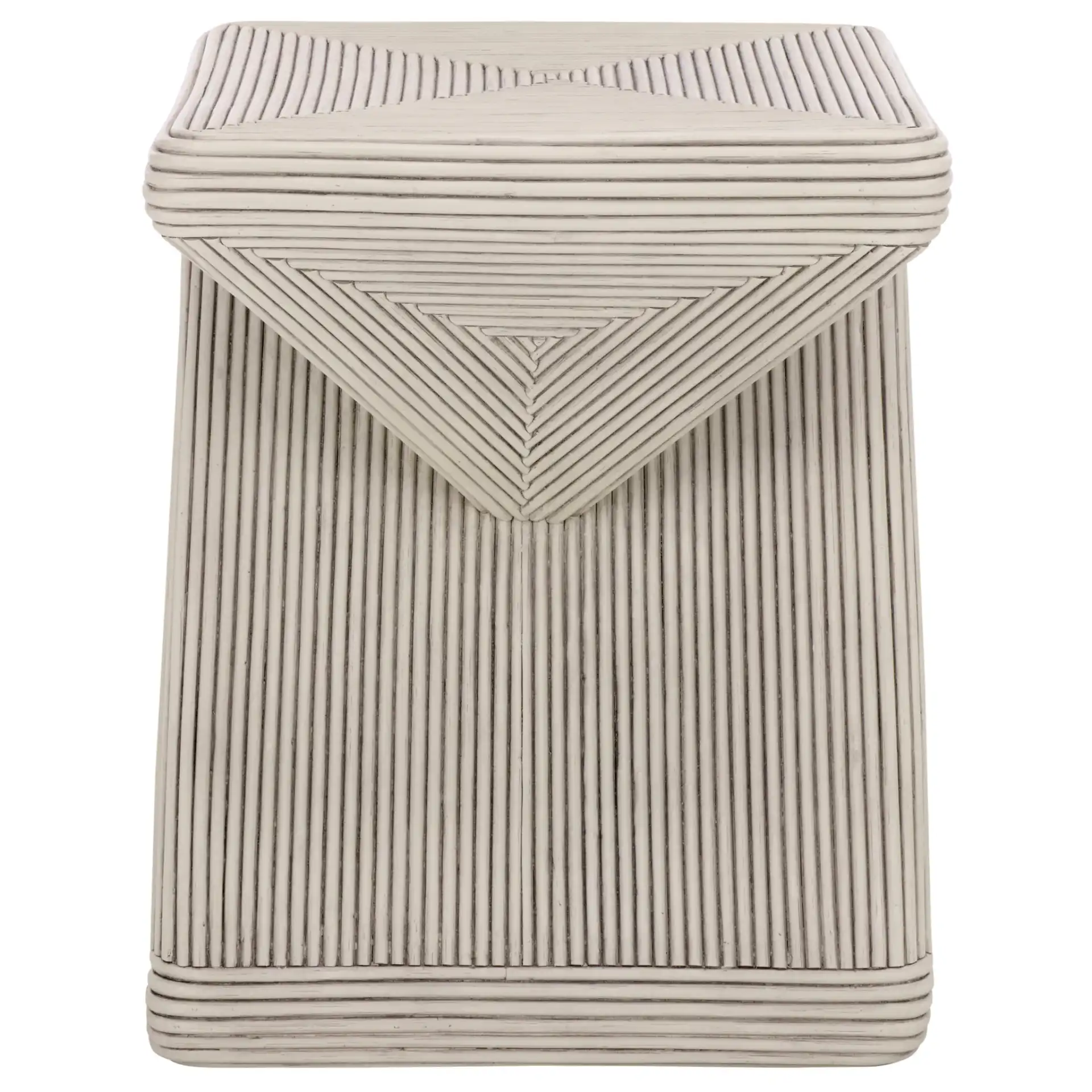 Matvey Accent Table in White Washed, detail view