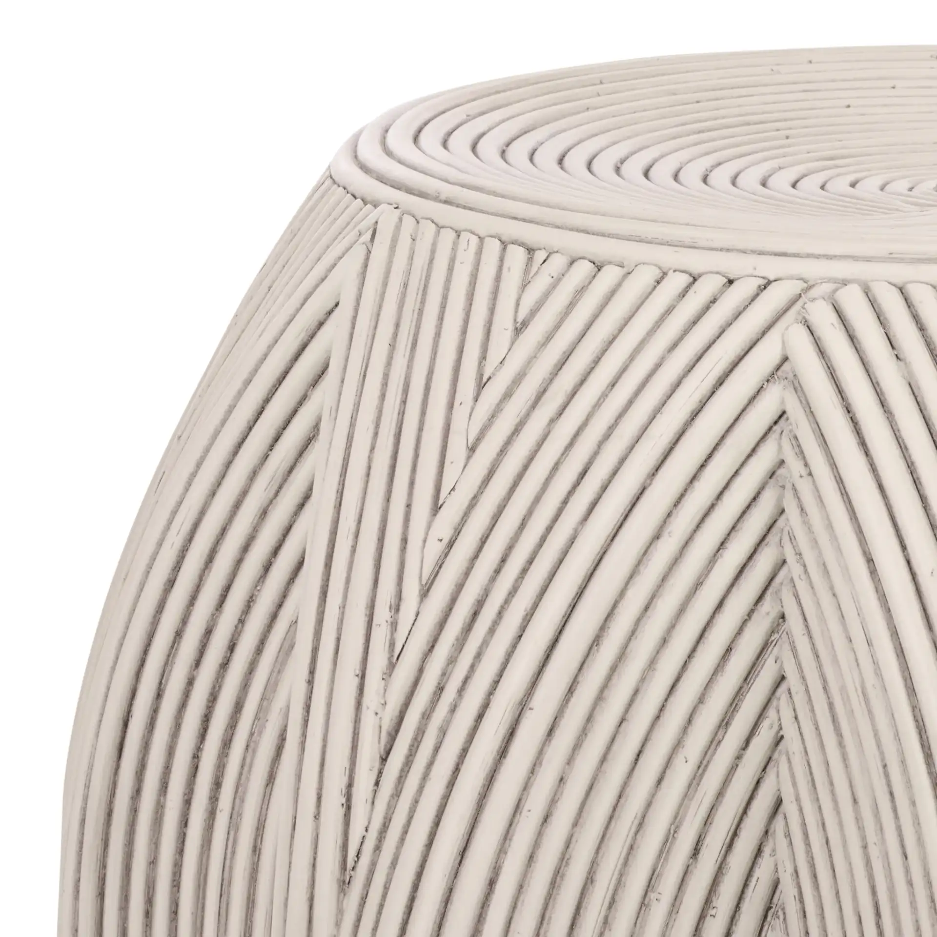 Oleg Accent Table in White Washed in a styled room