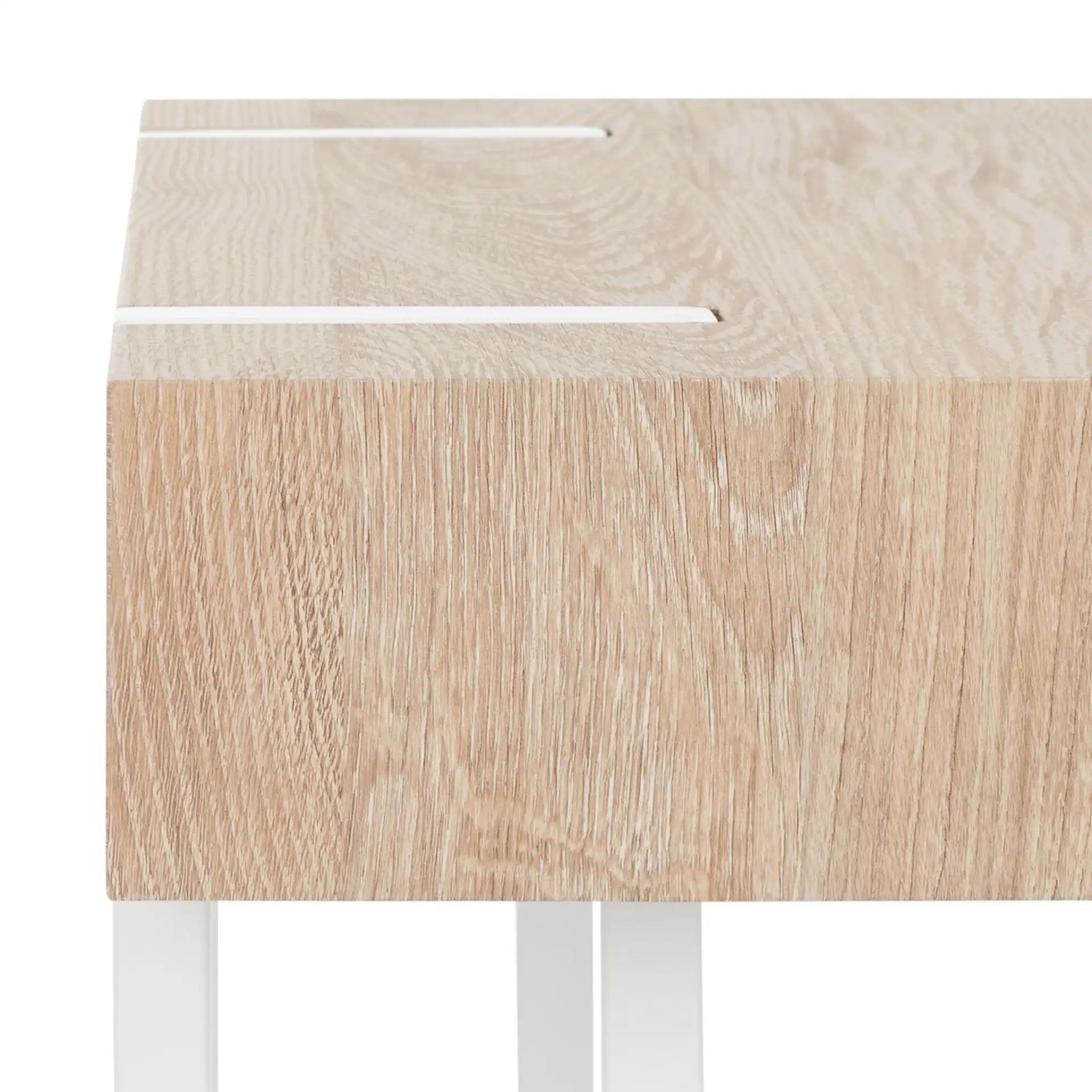 Aberton End Table in Natural / White in a styled room