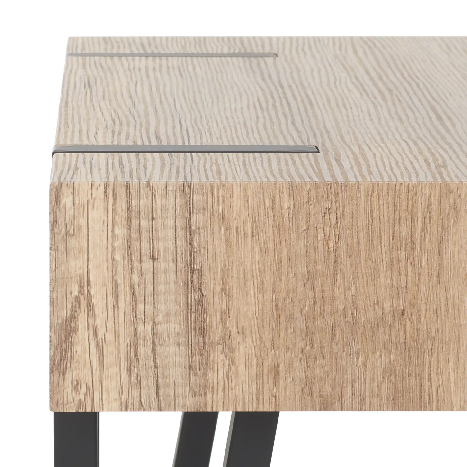 Alyssa End Table in Multibrown / Black in a styled room
