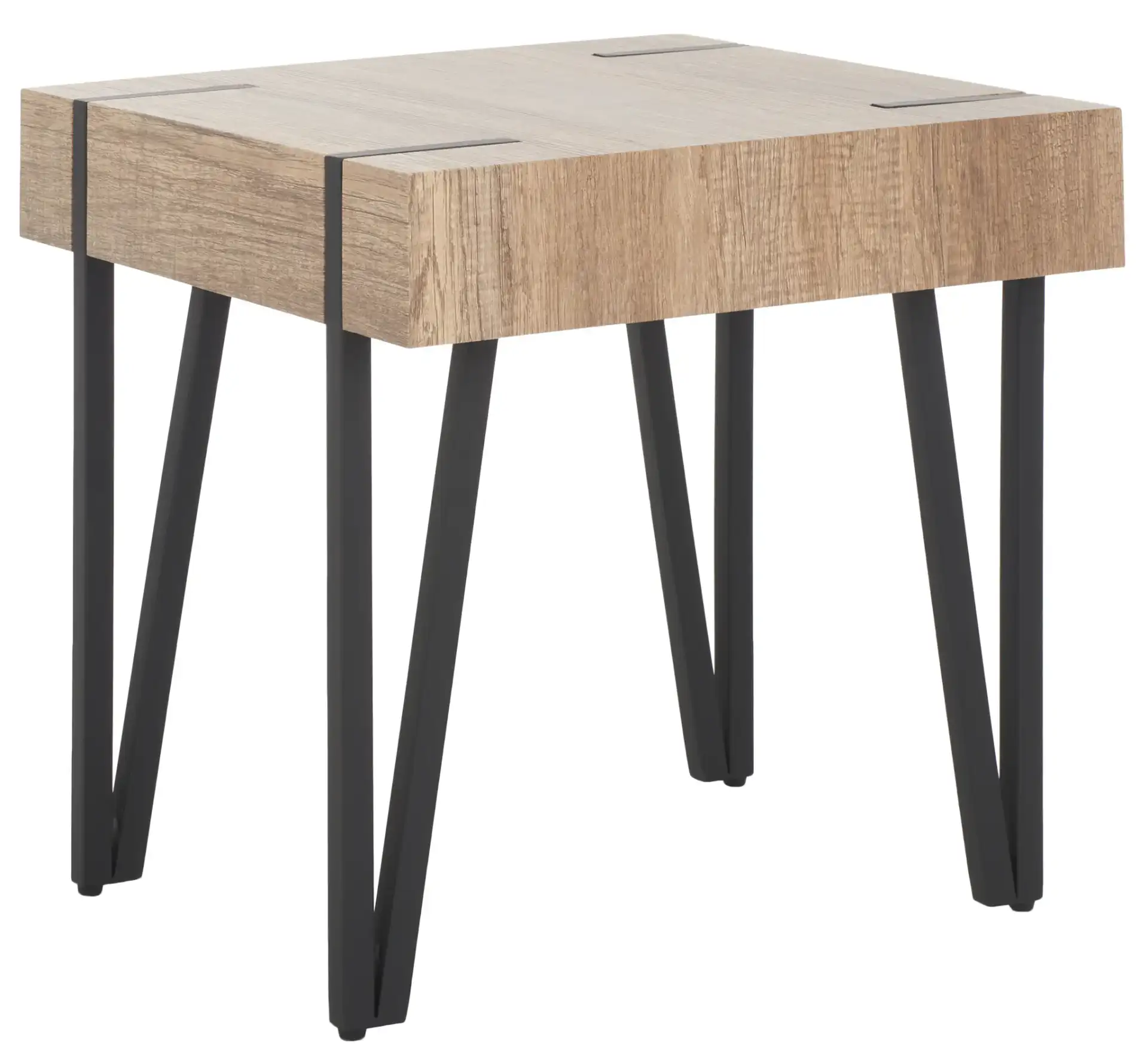 Alyssa End Table in Multibrown / Black, detail view