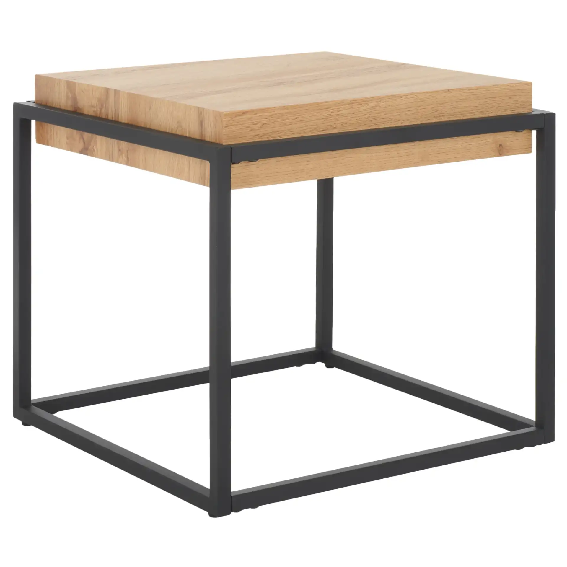 Edgefield End Table in Natural / Black, detail view