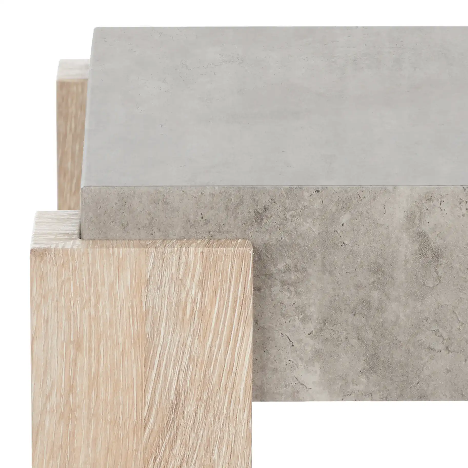 Coromio End Table in Light Gray / Natural in a styled room