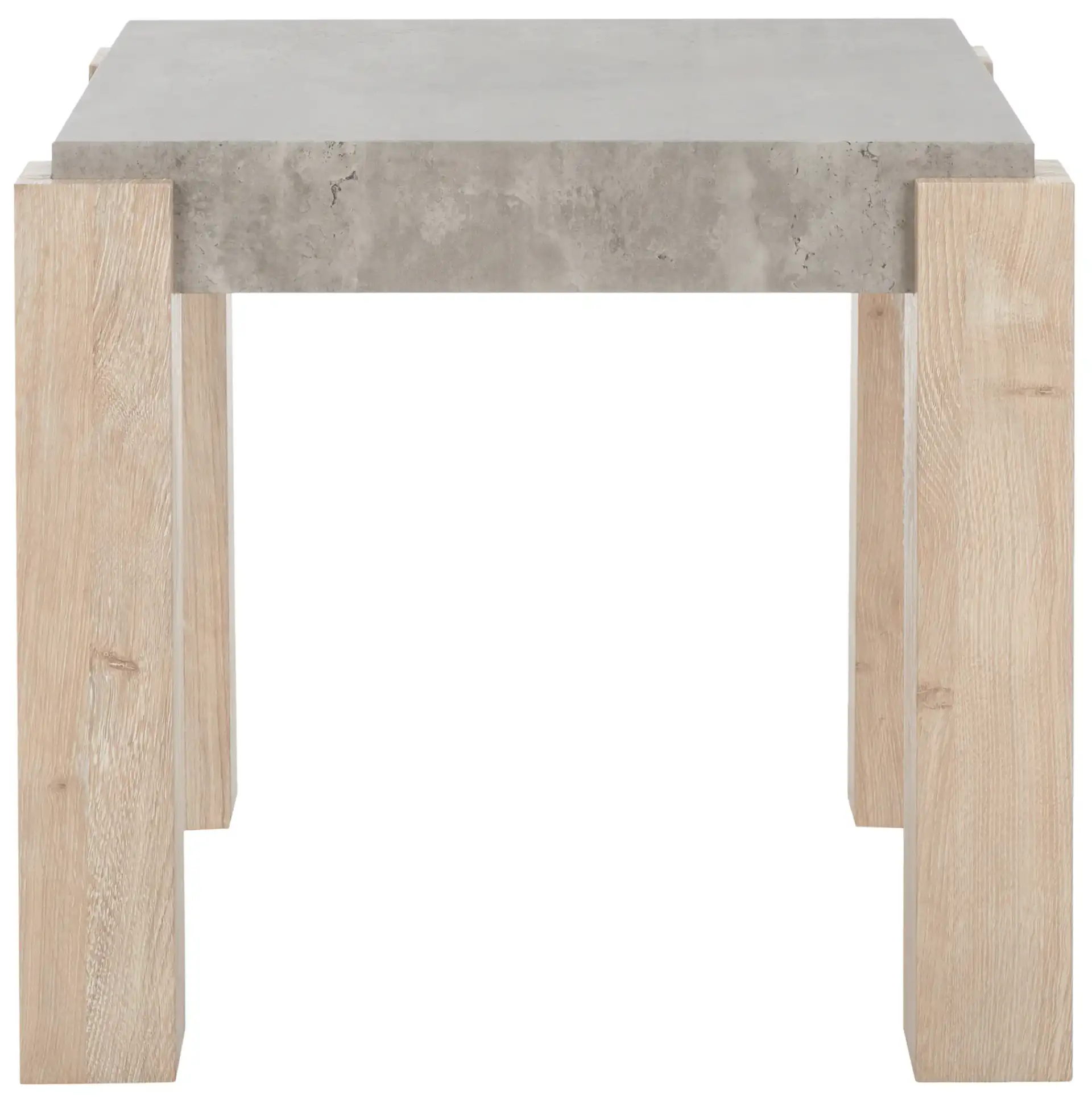 Coromio End Table in Light Gray / Natural