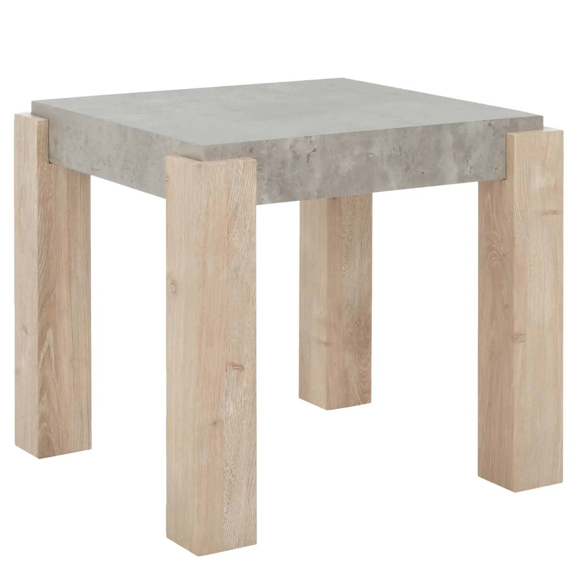 Coromio End Table in Light Gray / Natural, detail view