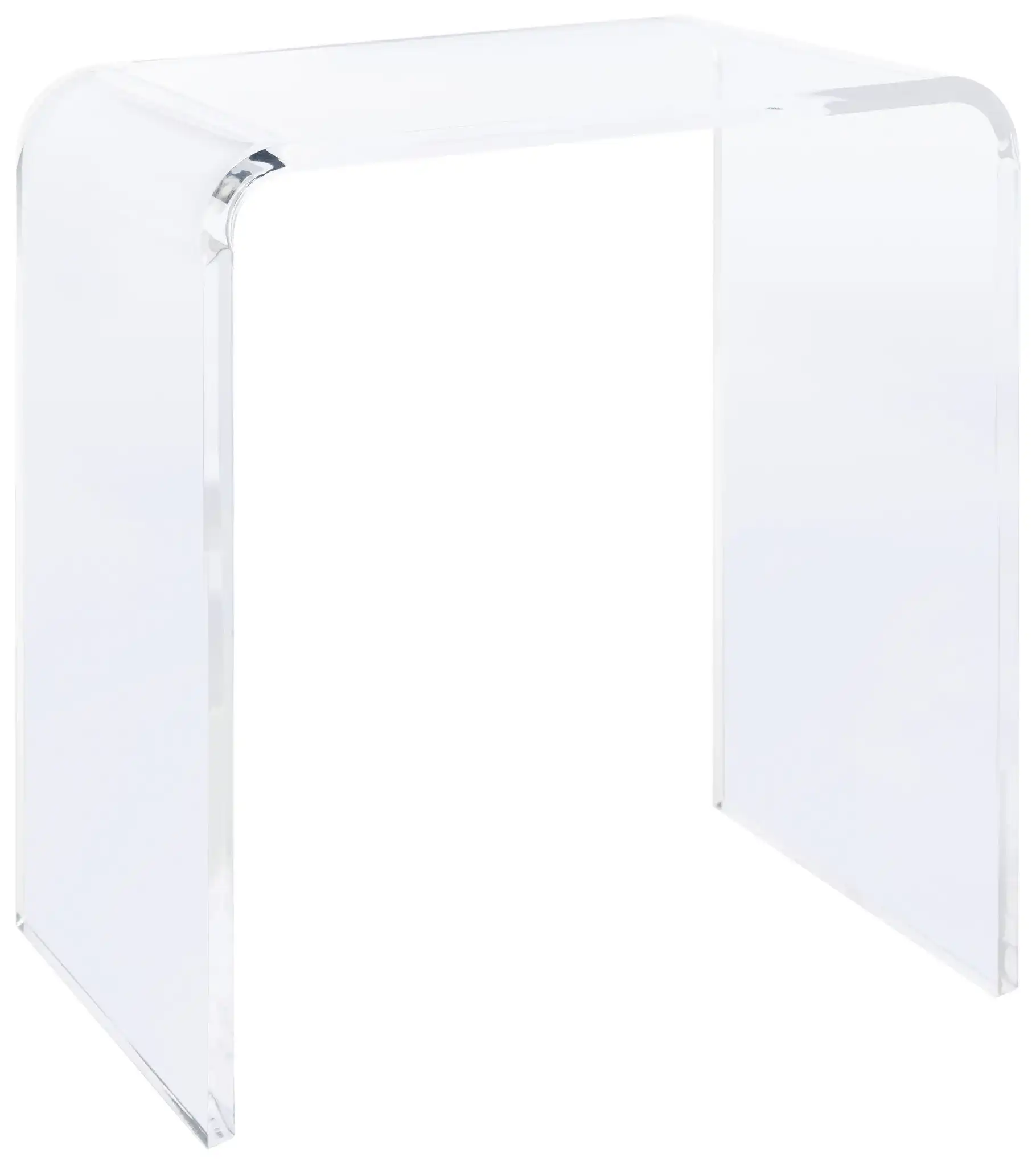Pryor Acrylic Side Table in Clear, detail view