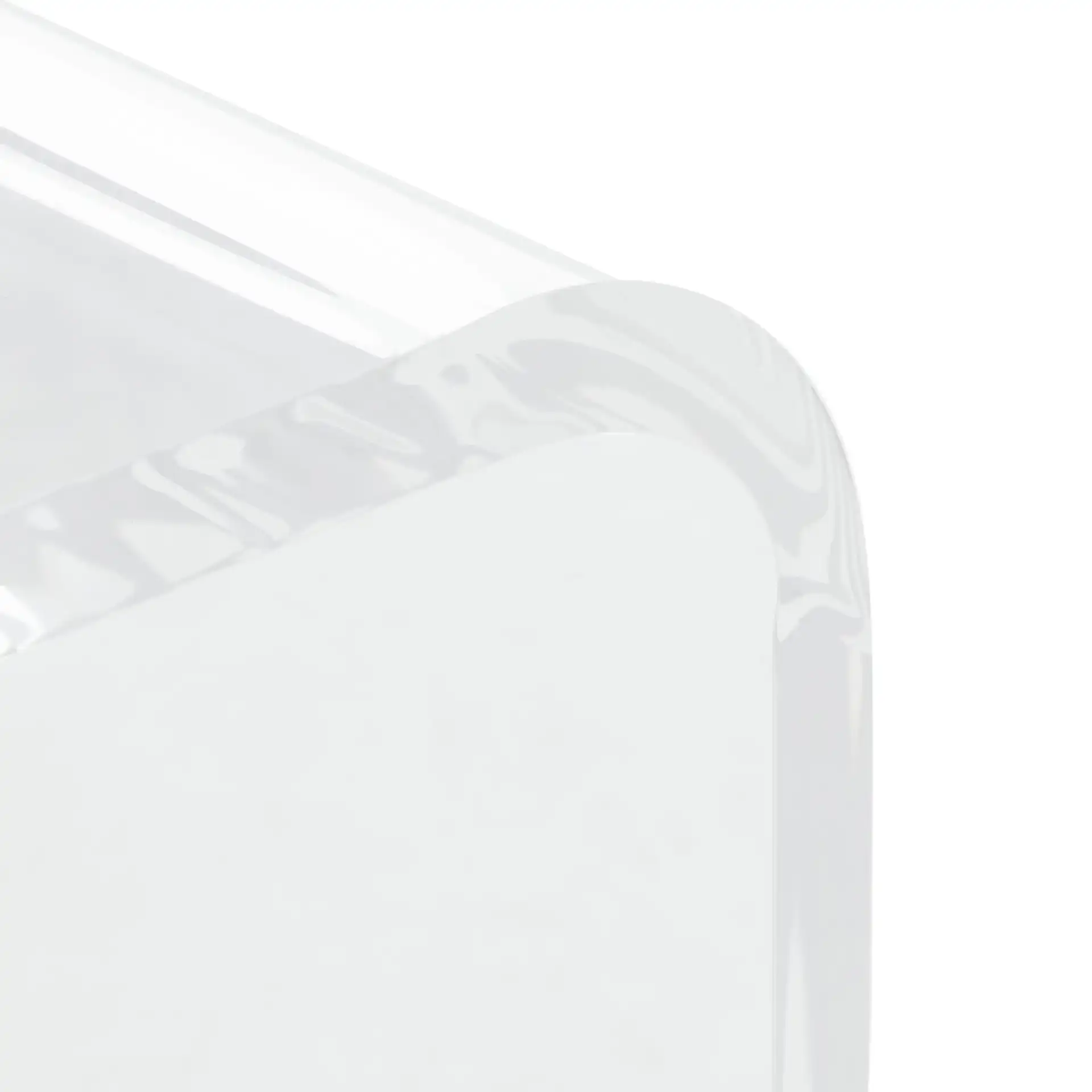 Upton Acrylic Side Table in Clear in a styled room