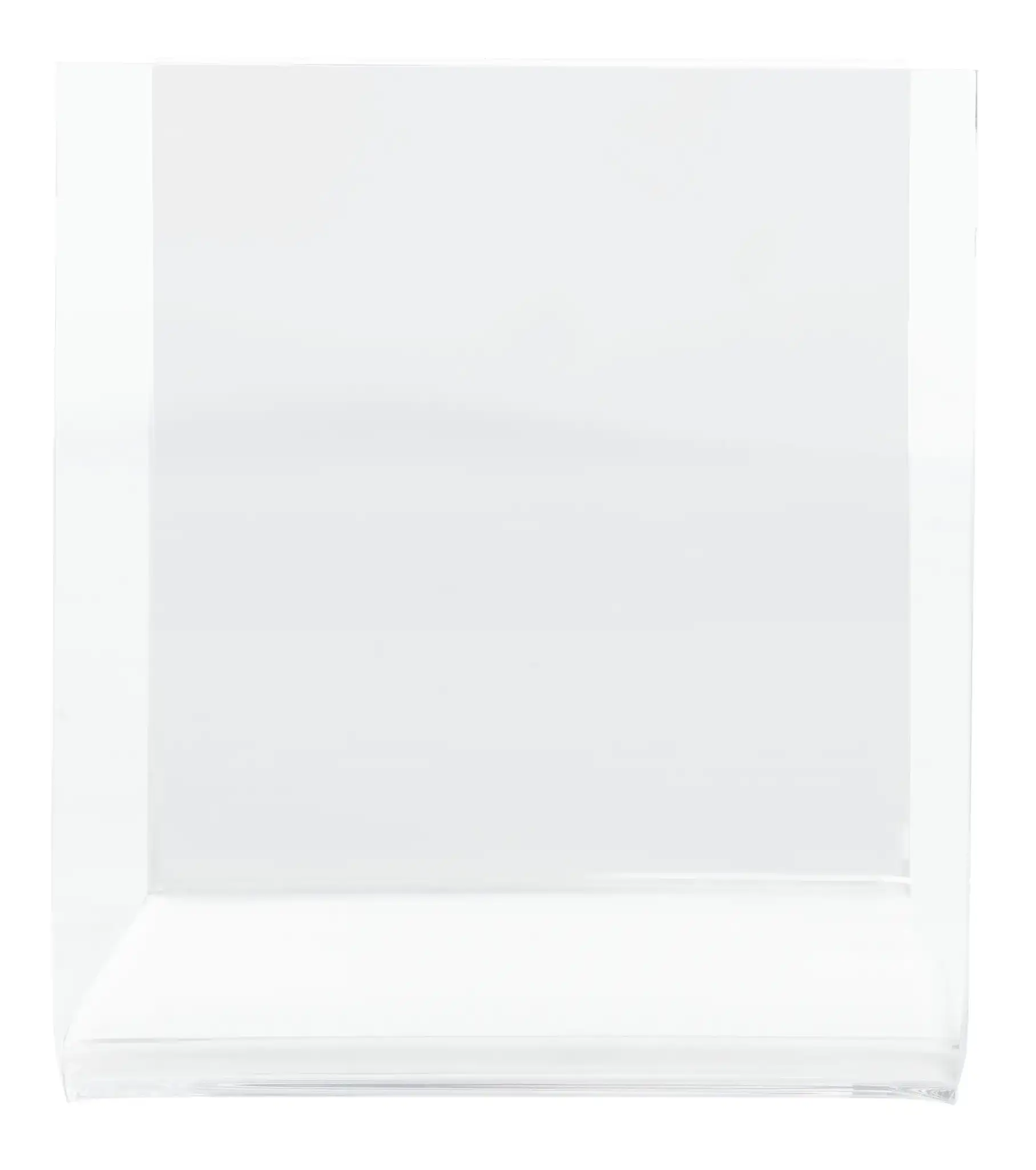 Upton Acrylic Side Table in Clear, detail view