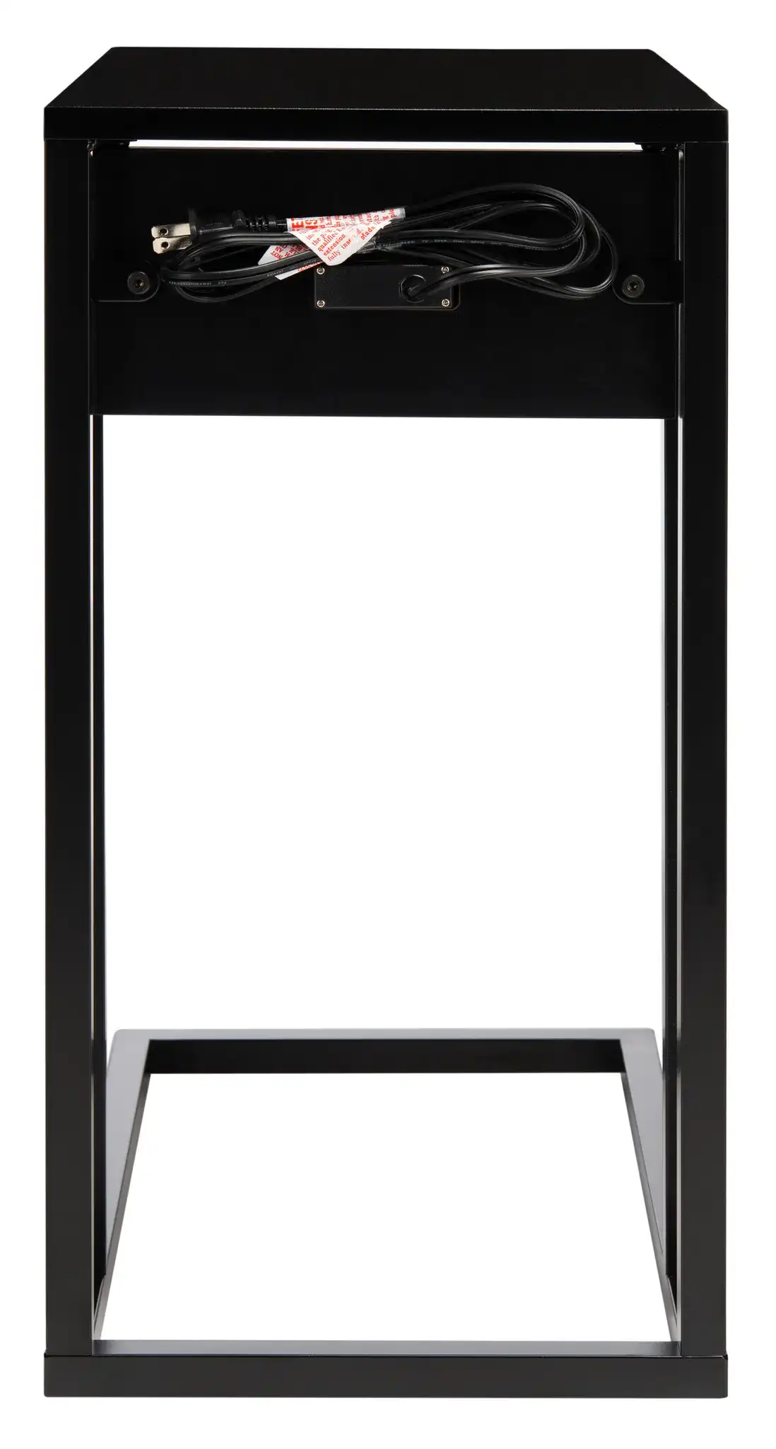 Portland Usb Side Table in Black, detail view