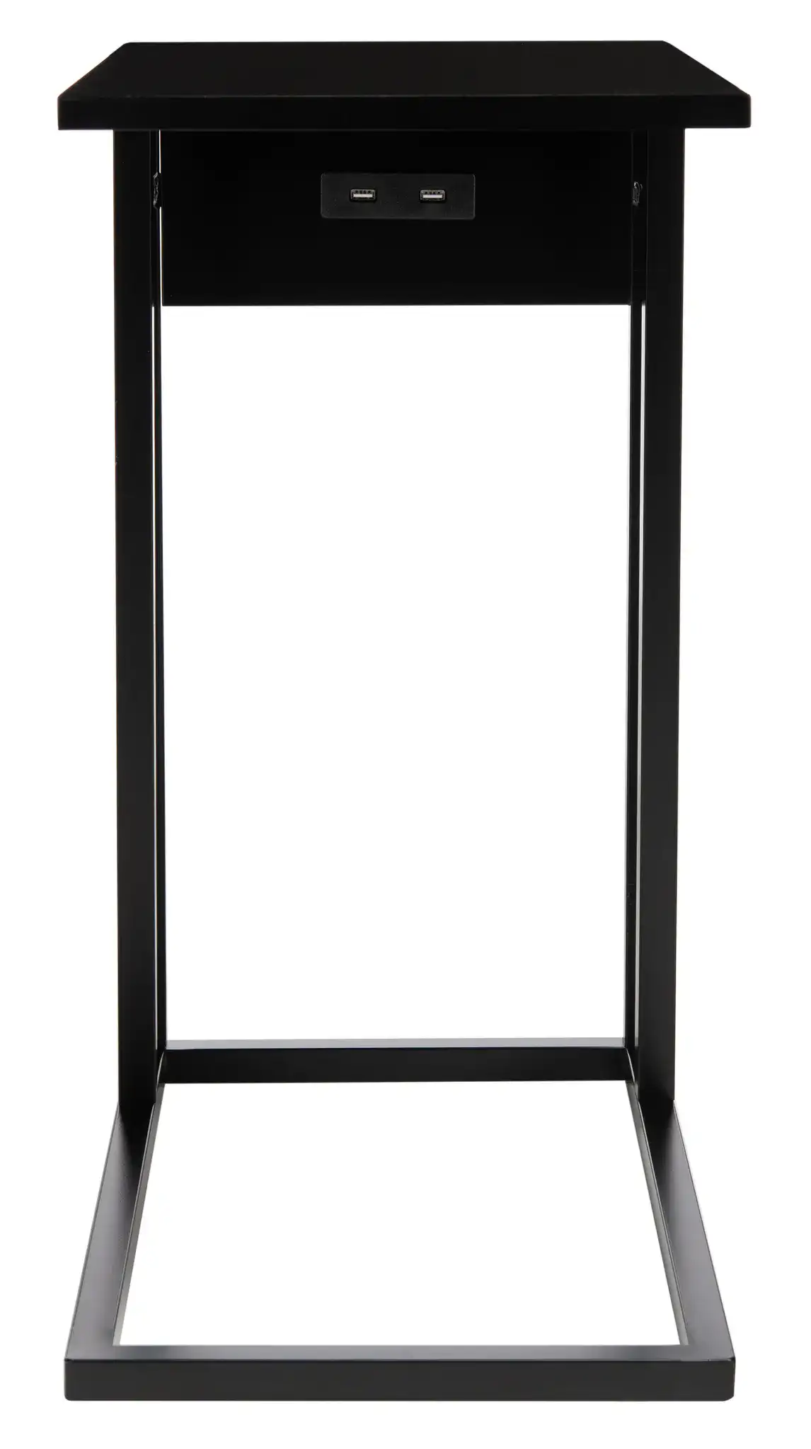 Portland Usb Side Table in Black