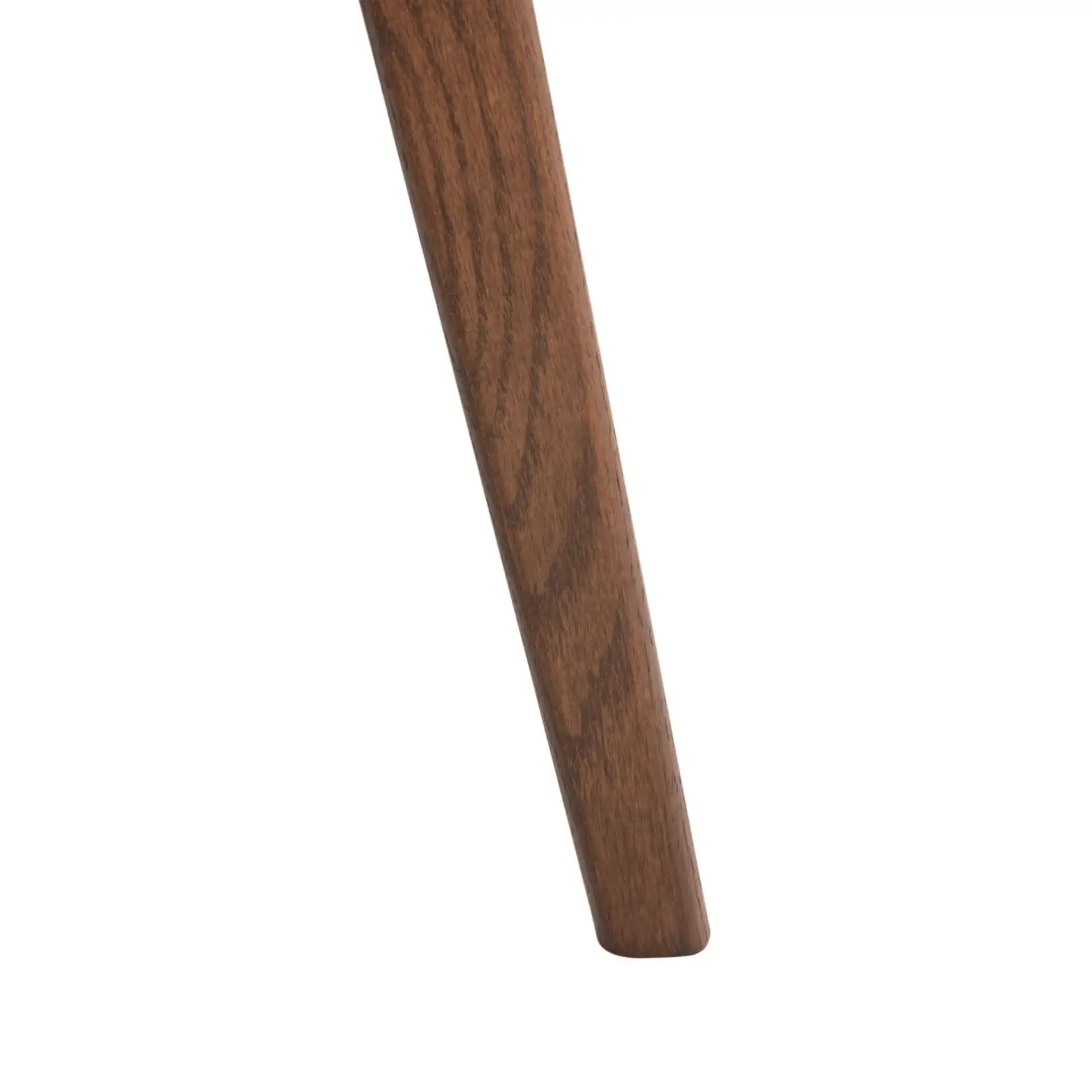 Marini Round Marble End Table in Marble / Walnut, detail view