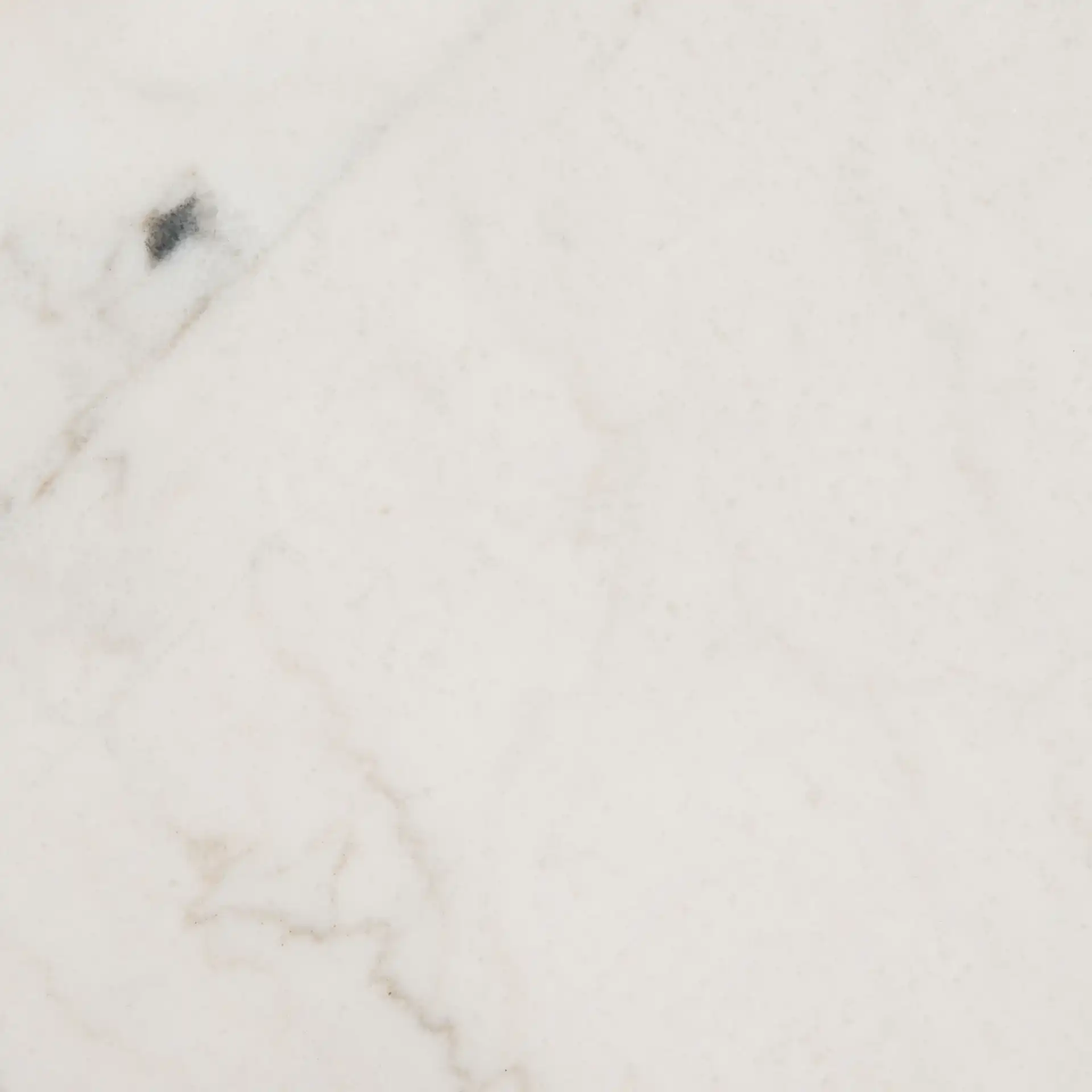 Marini Round Marble End Table in Marble / Walnut, detail view