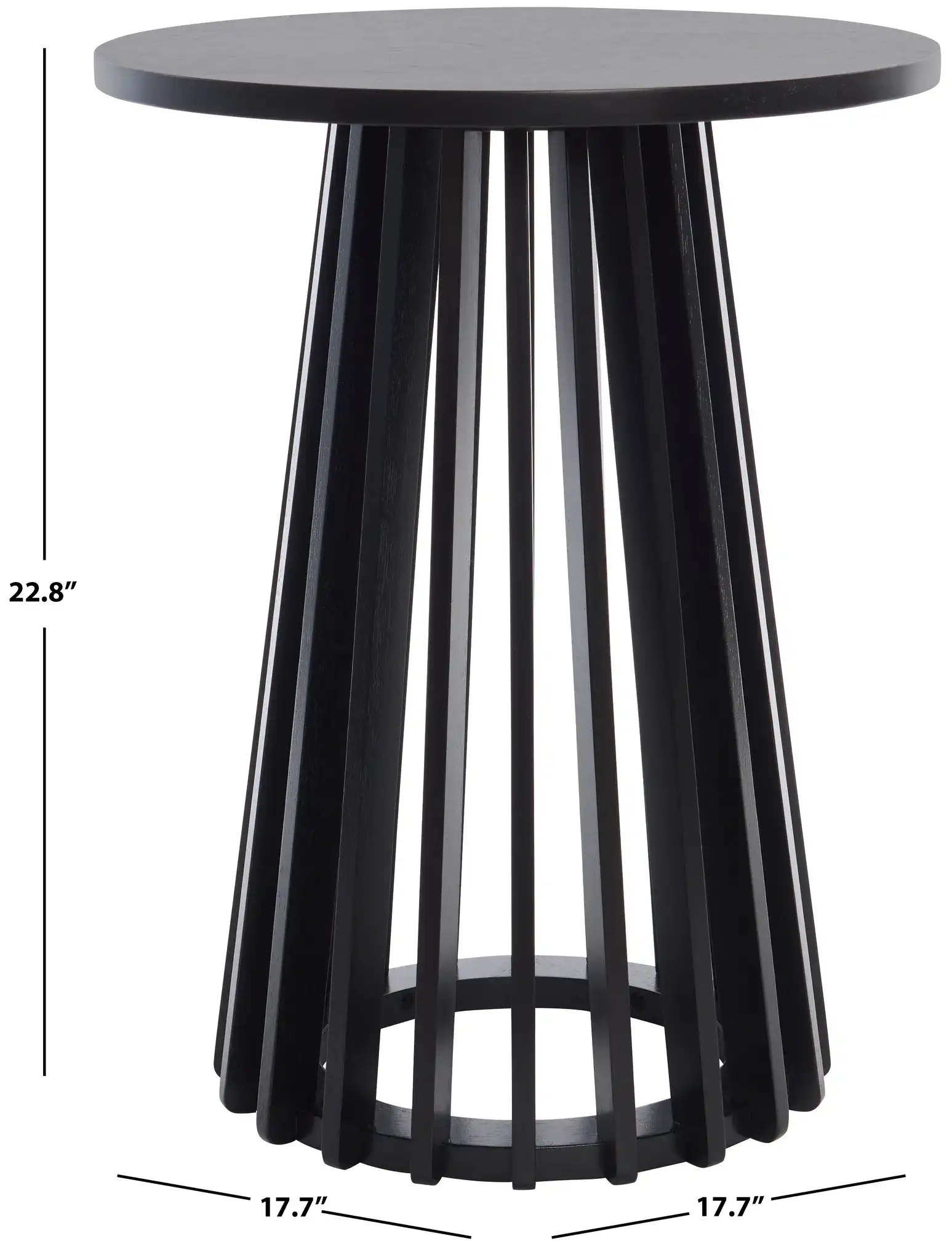 Cassio Accent Table in Black, detail view