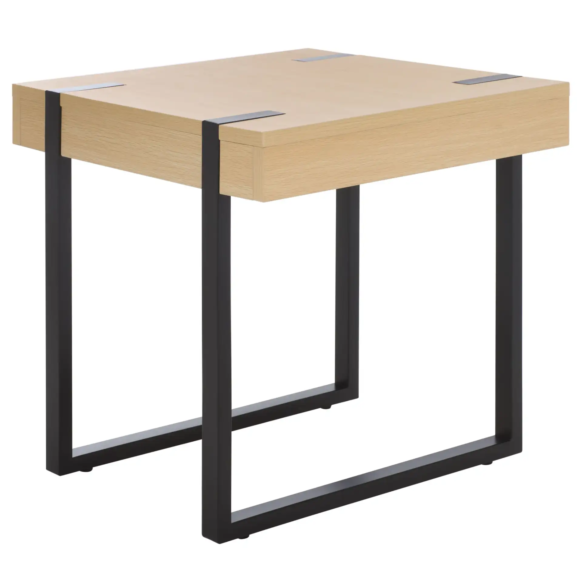 Klausner Accent Table in Sand / Black, detail view