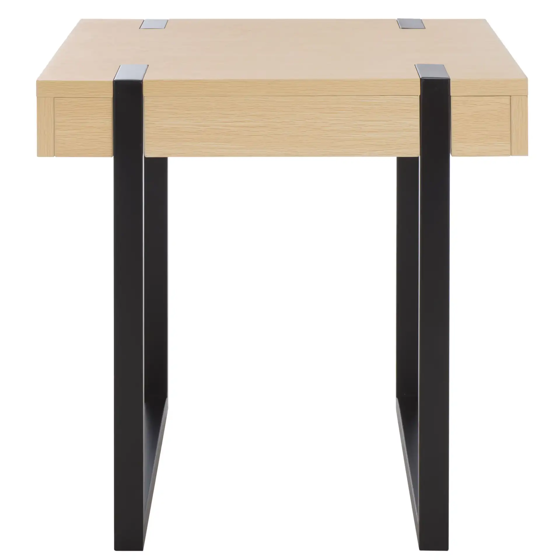 Klausner Accent Table in Sand / Black, detail view