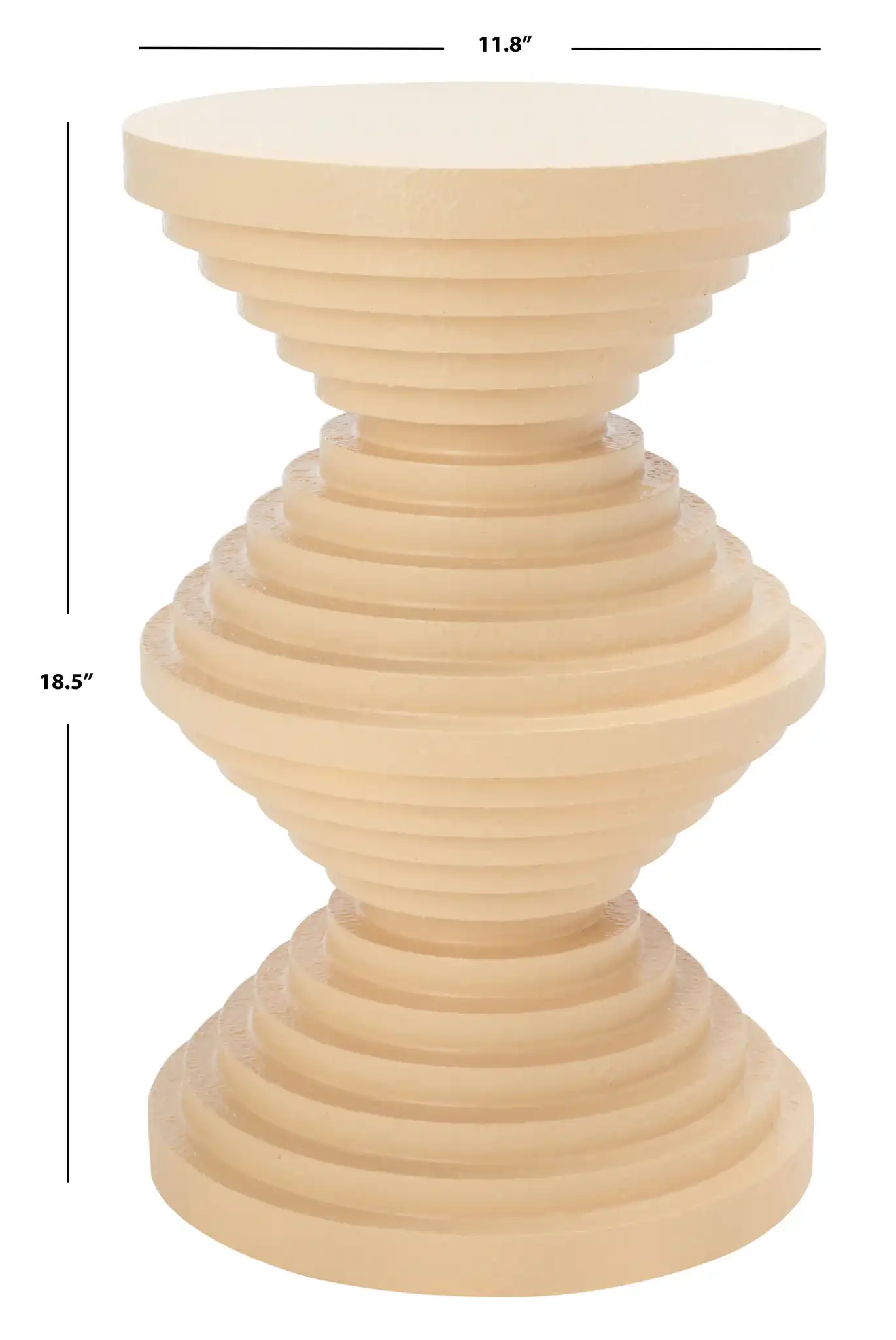 Glynn Accent Table in Cream, detail view