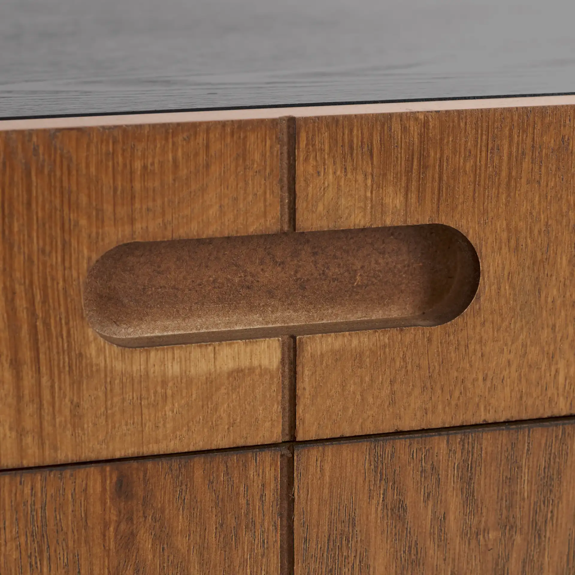 Rafaela Hexagon Accent Table in Natural Brown / White in a styled room