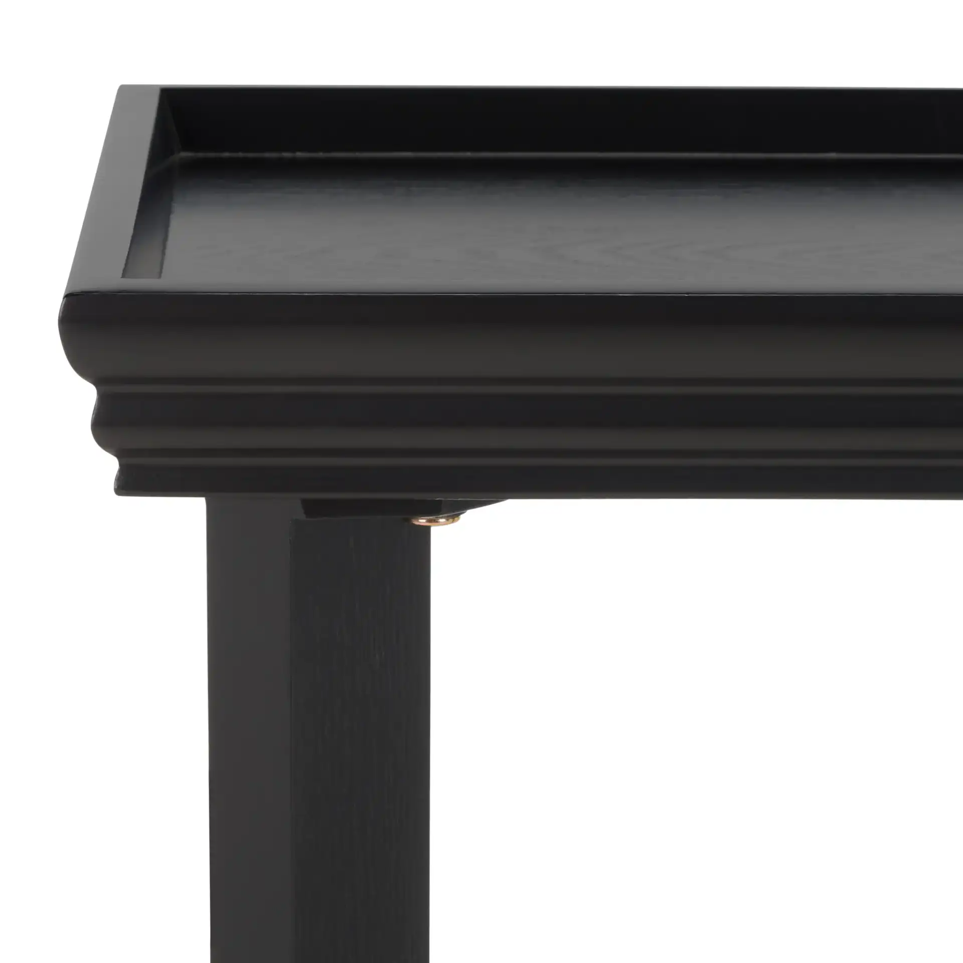 Naios Accent Table in Black in a styled room