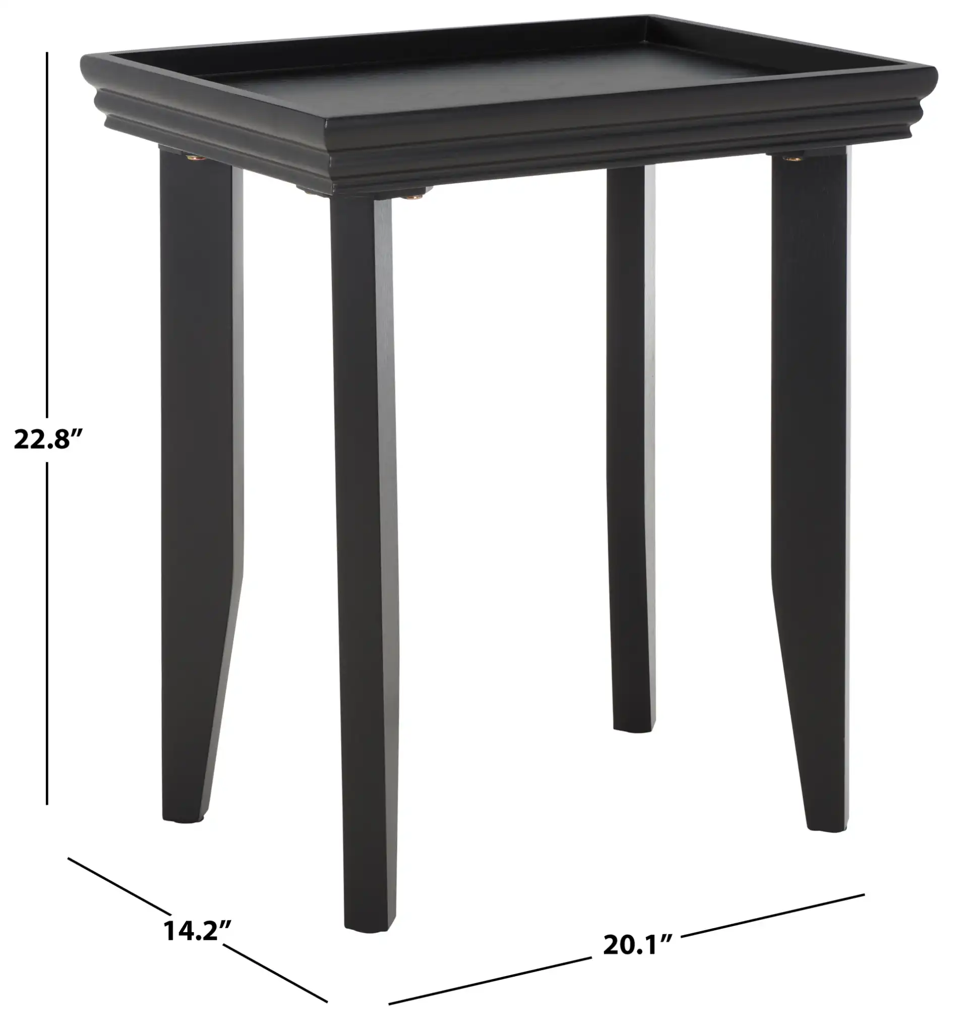 Naios Accent Table in Black, detail view