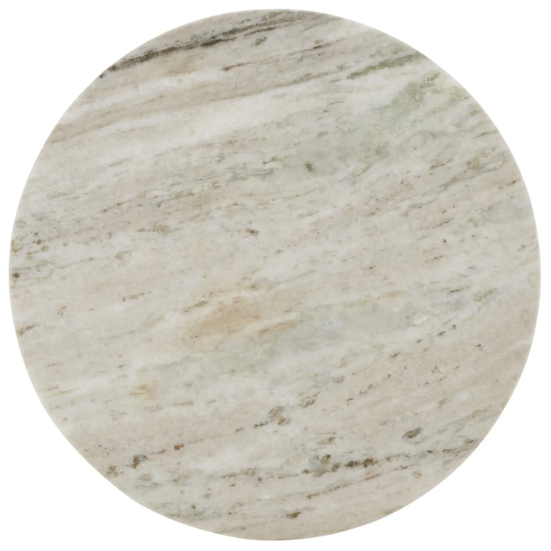 Guenon Round Accent Table in Gray Marble / Black, detail view