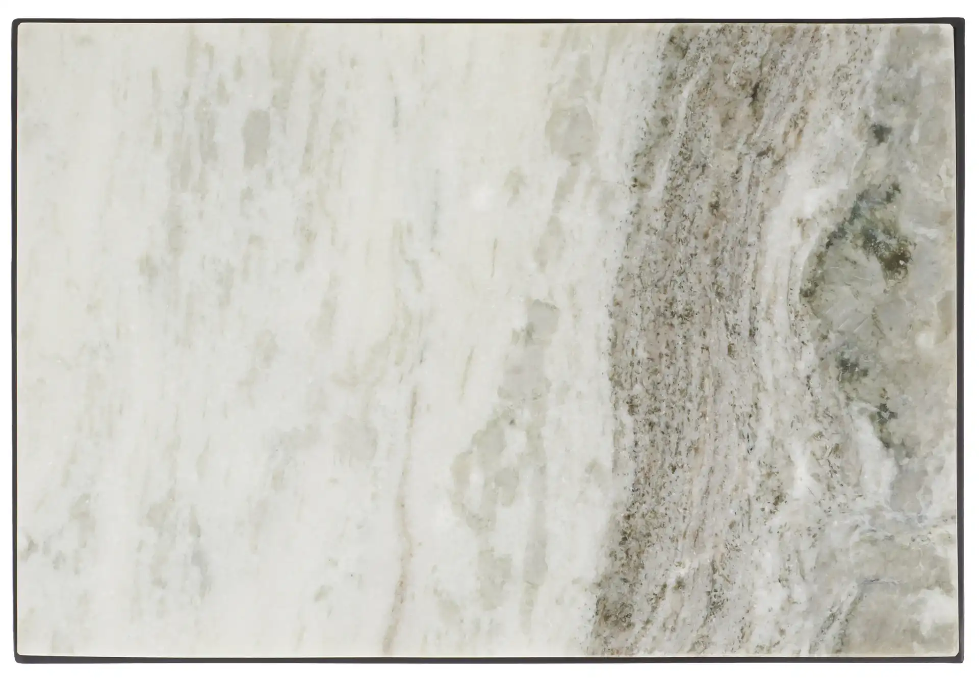 Gustaf Rectangle Accent Table in Sand Brown Marble / Black, detail view