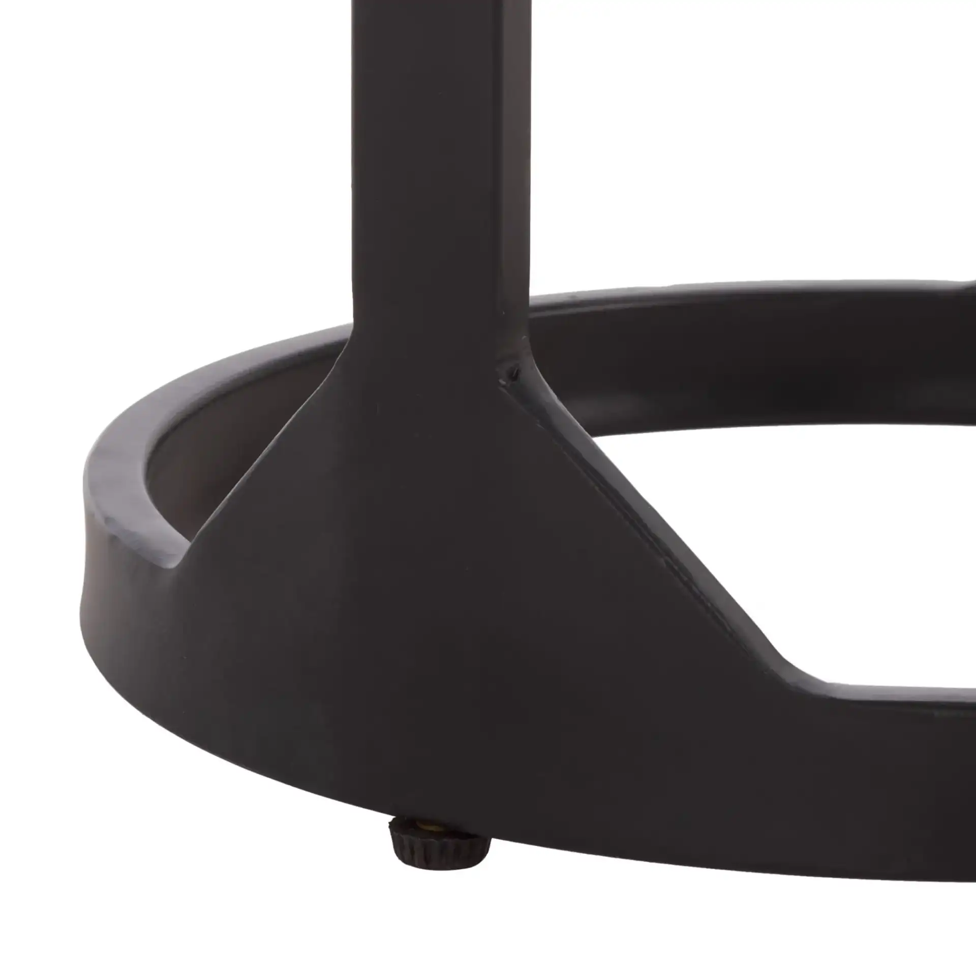 Daedalus Round Drink Accent Table in Gray Marble / Black, detail view
