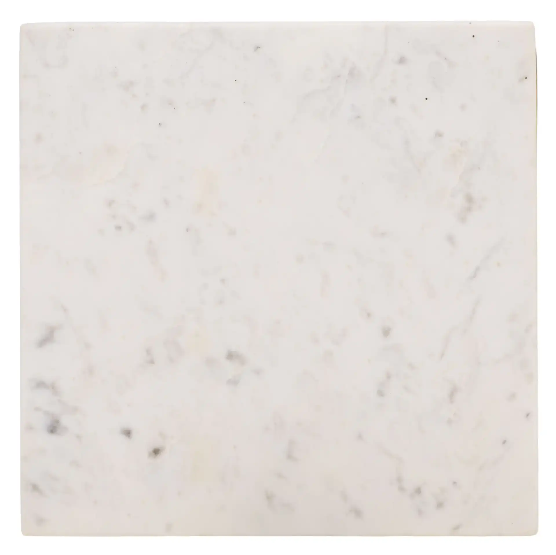 Danessa Square Drink Accent Table in White Marble / Gold, detail view