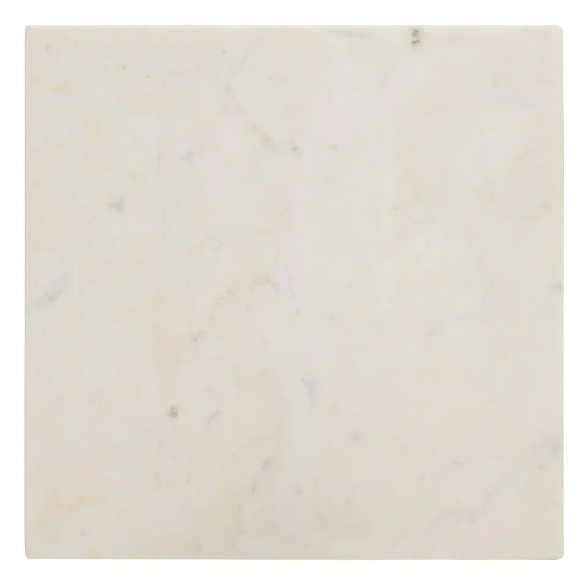Dimitar Square Drink Accent Table in White Marble / Black, detail view