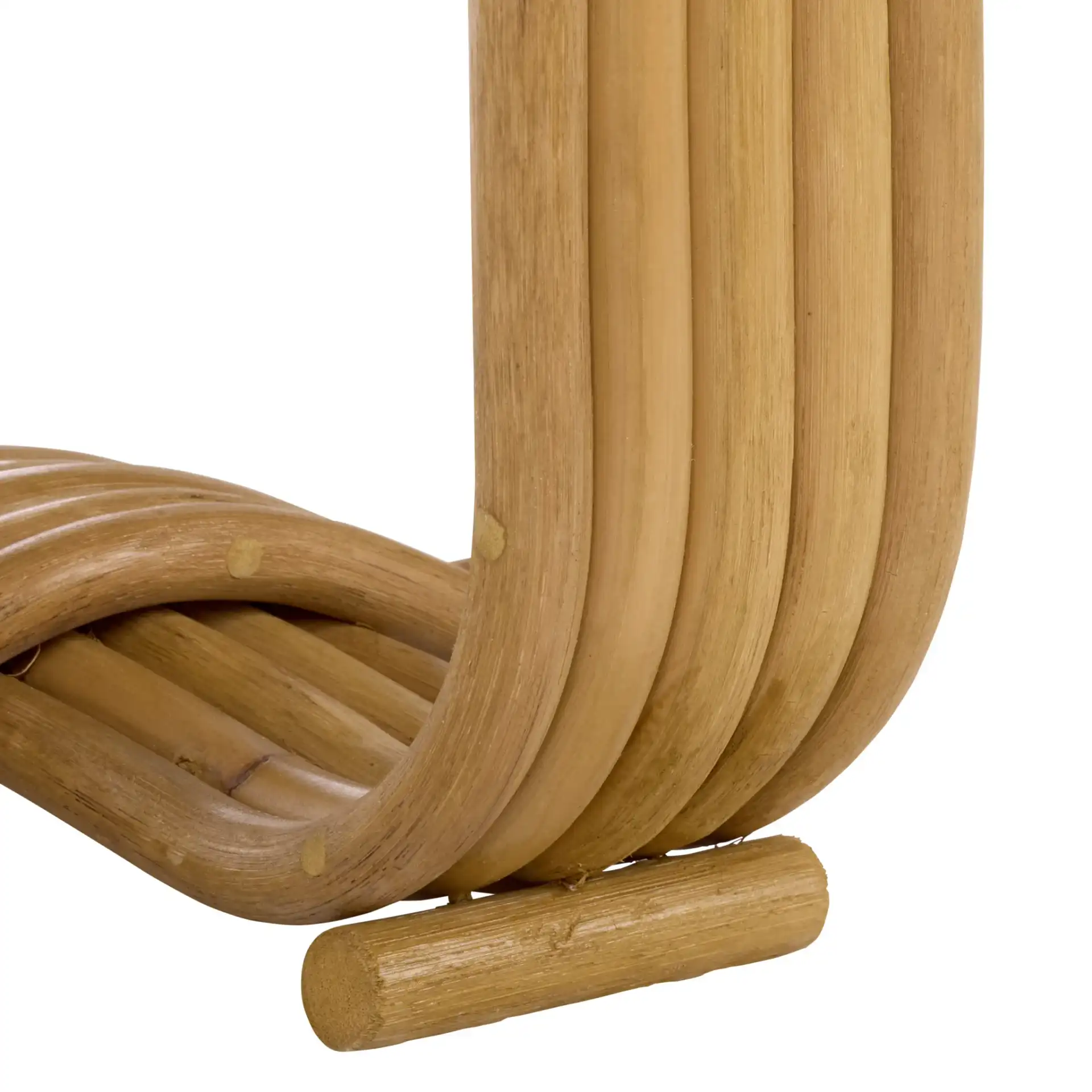 Asleesh Round Accent Table in Natural, detail view