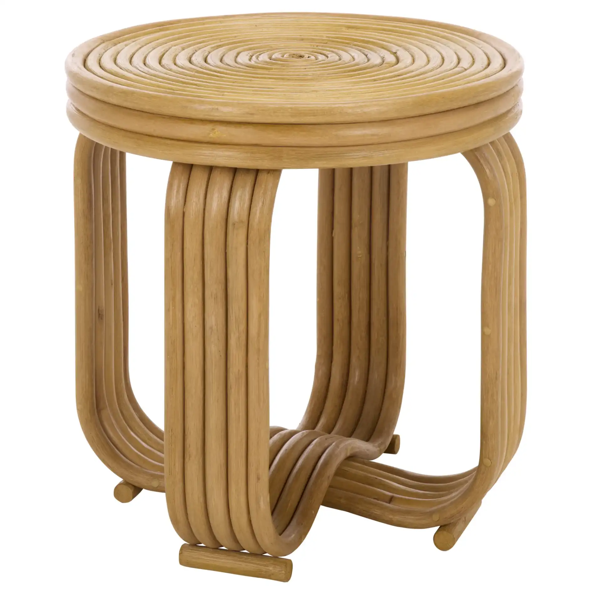 Asleesh Round Accent Table in Natural, detail view