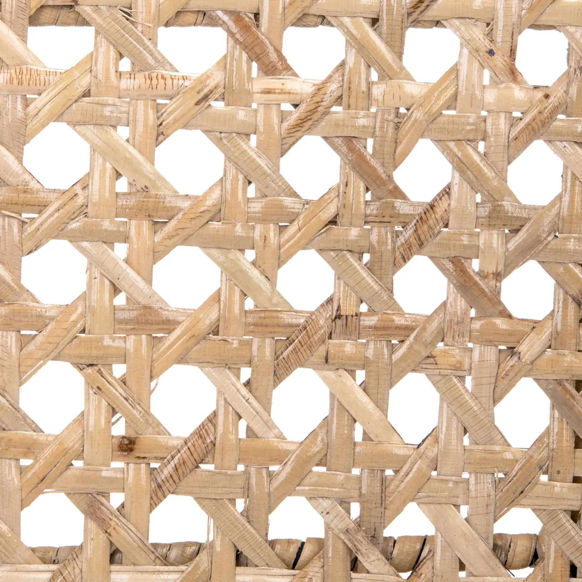 Eyre Rattan Peel Accent Chair in Black / Brown, detail view