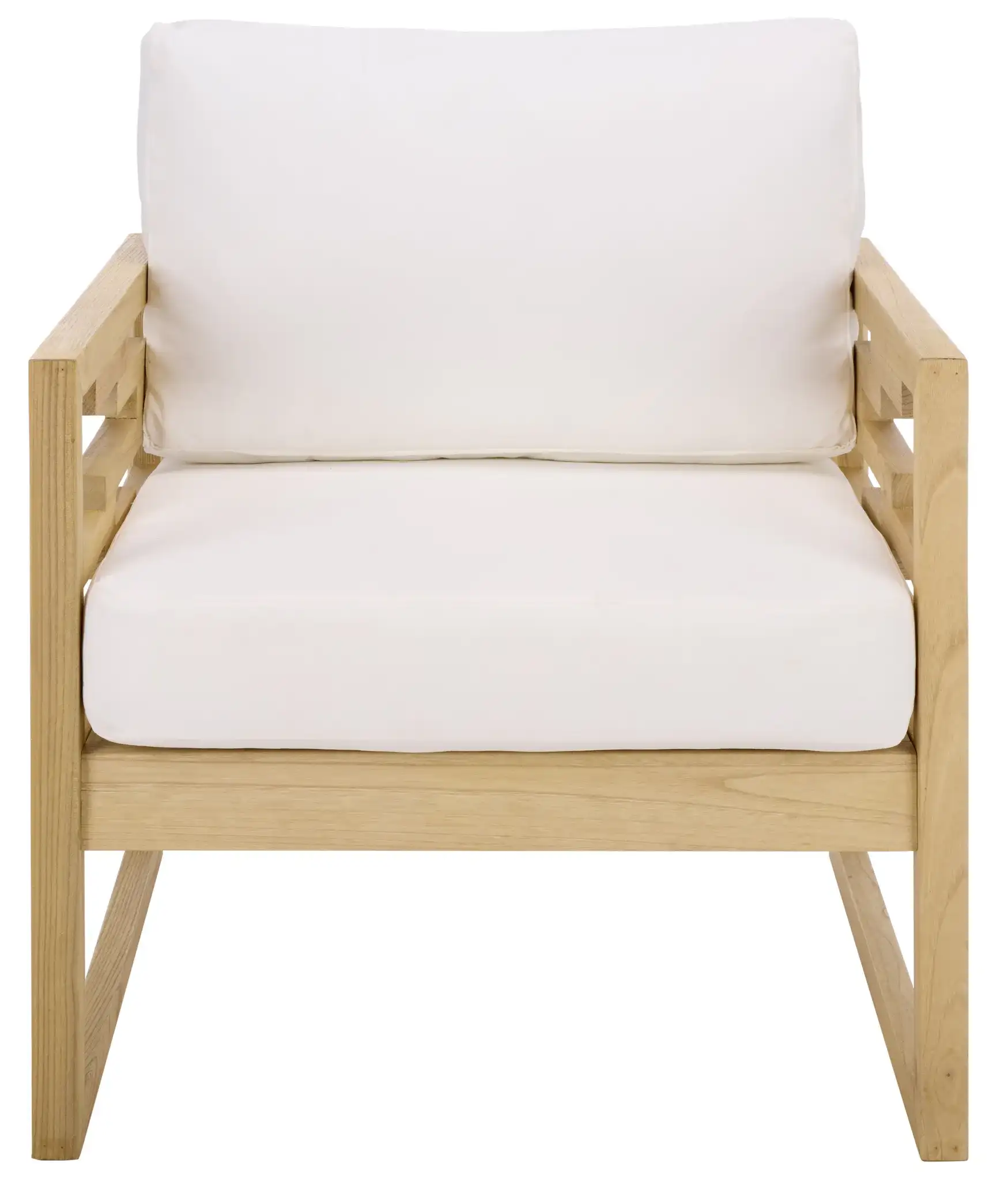Montford Accent Chair in Natural / White, detail view
