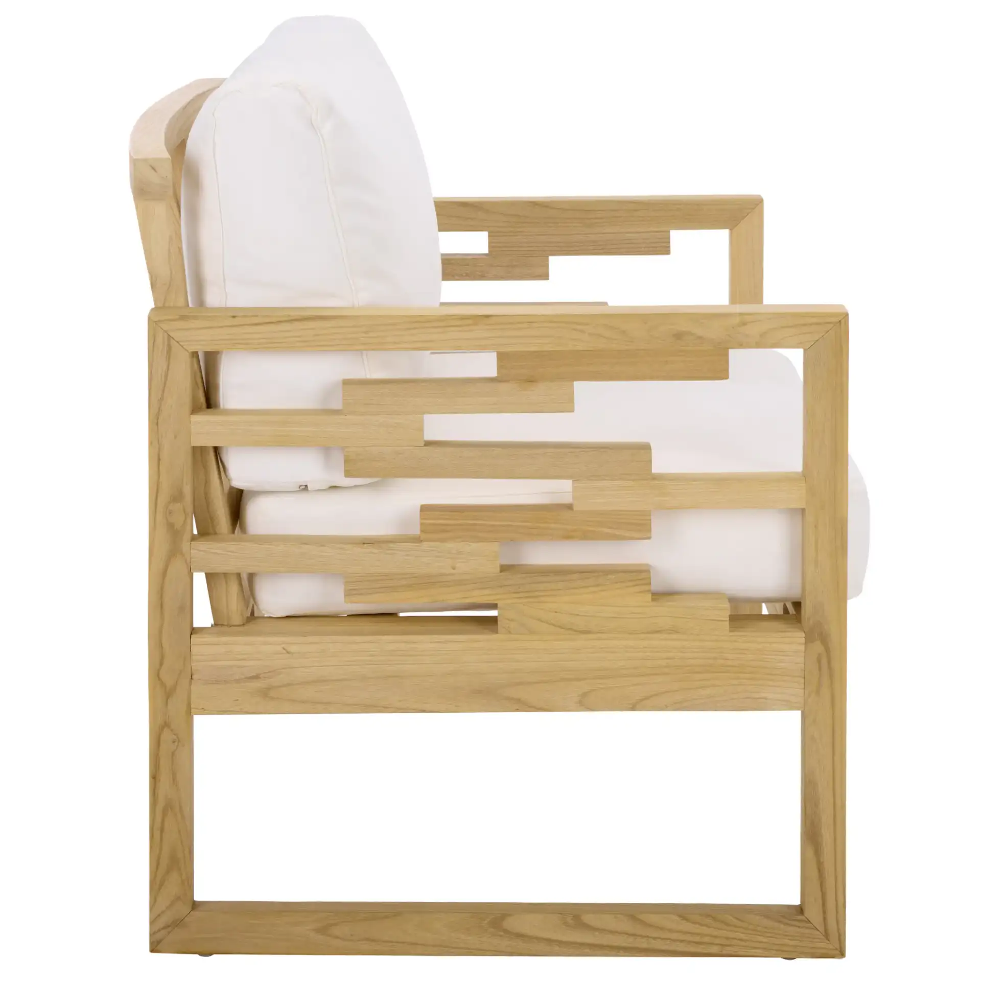 Montford Accent Chair in Natural / White, detail view