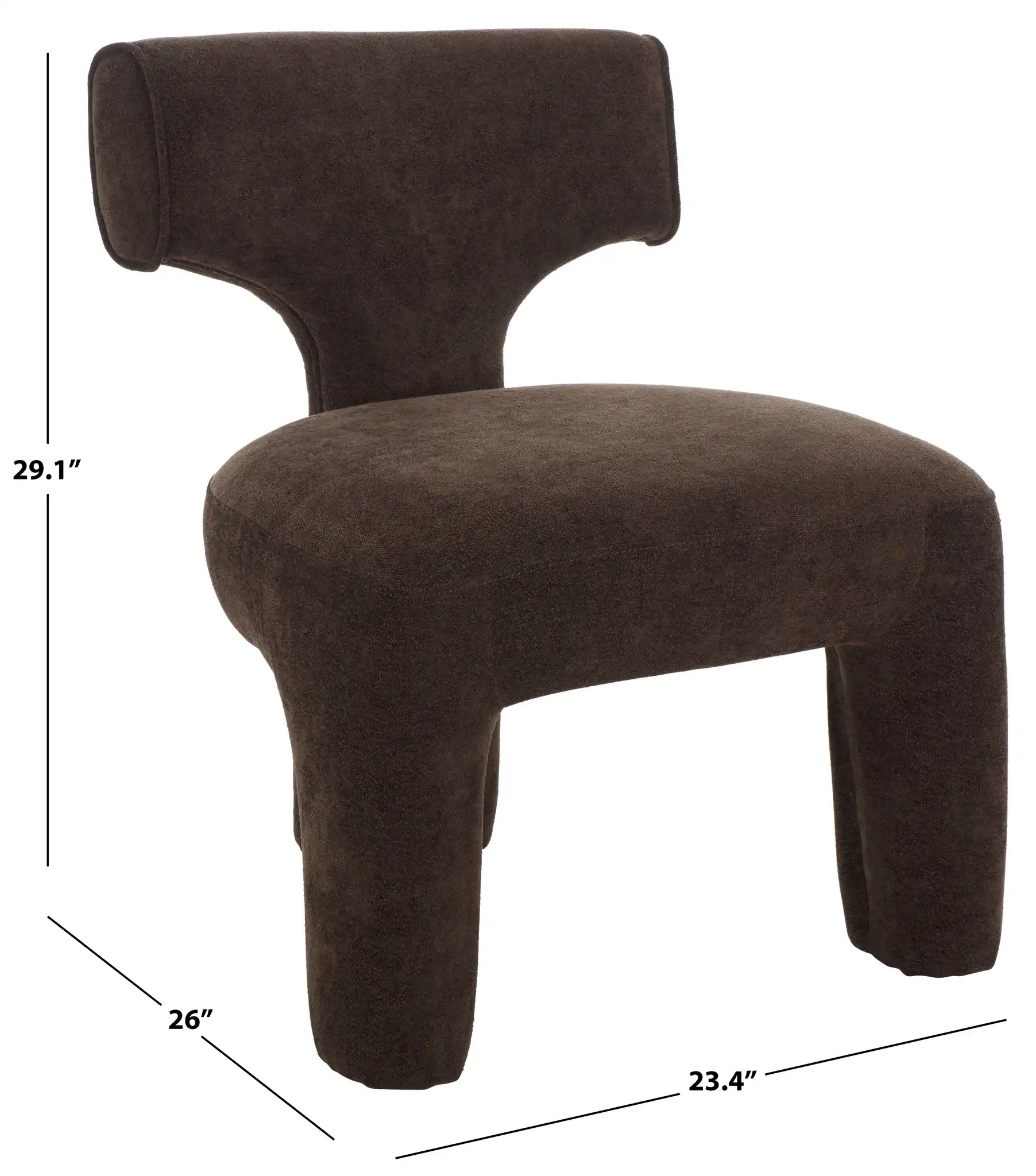 Zalens Accent Chair in Brown, detail view