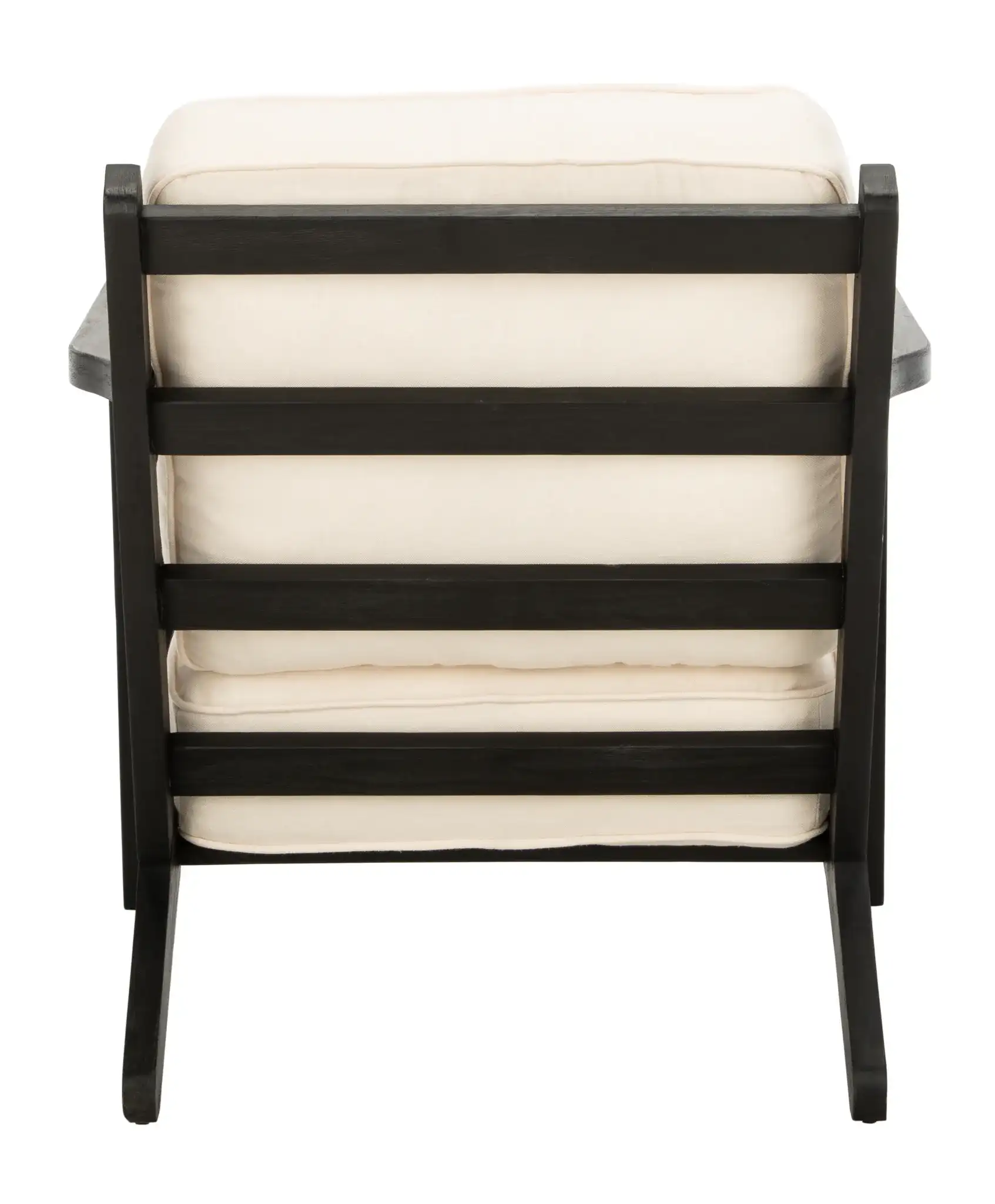 Nico Mid Century Accent Chair in Bone / Black, detail view