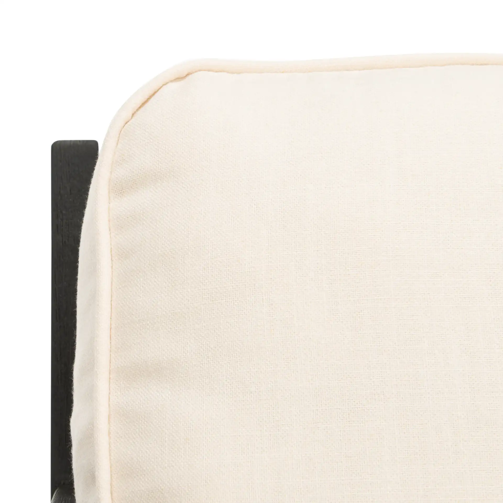 Nico Mid Century Accent Chair in Bone / Black in a styled room