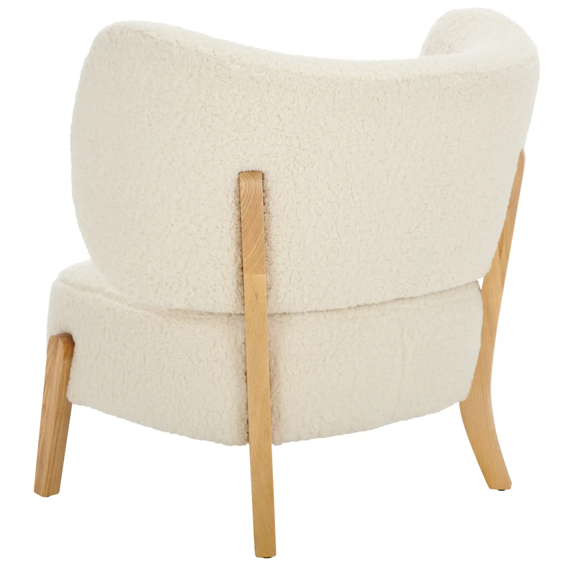 Jakoda Accent Chair in Off-White / Natural, detail view